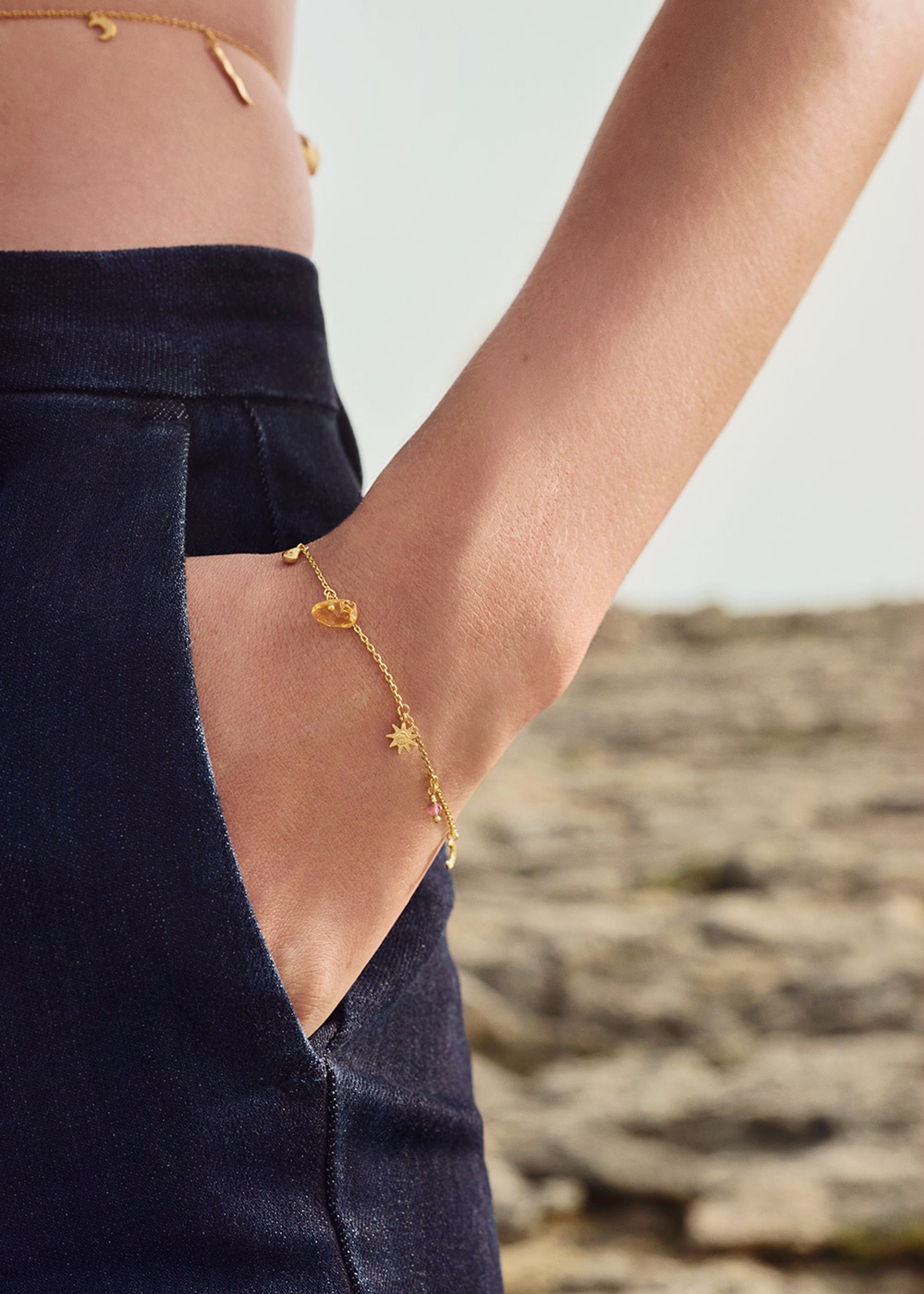 Maanesten - Náramek - Addison Bracelet - 18 ct gold plated 925 Sterling silver