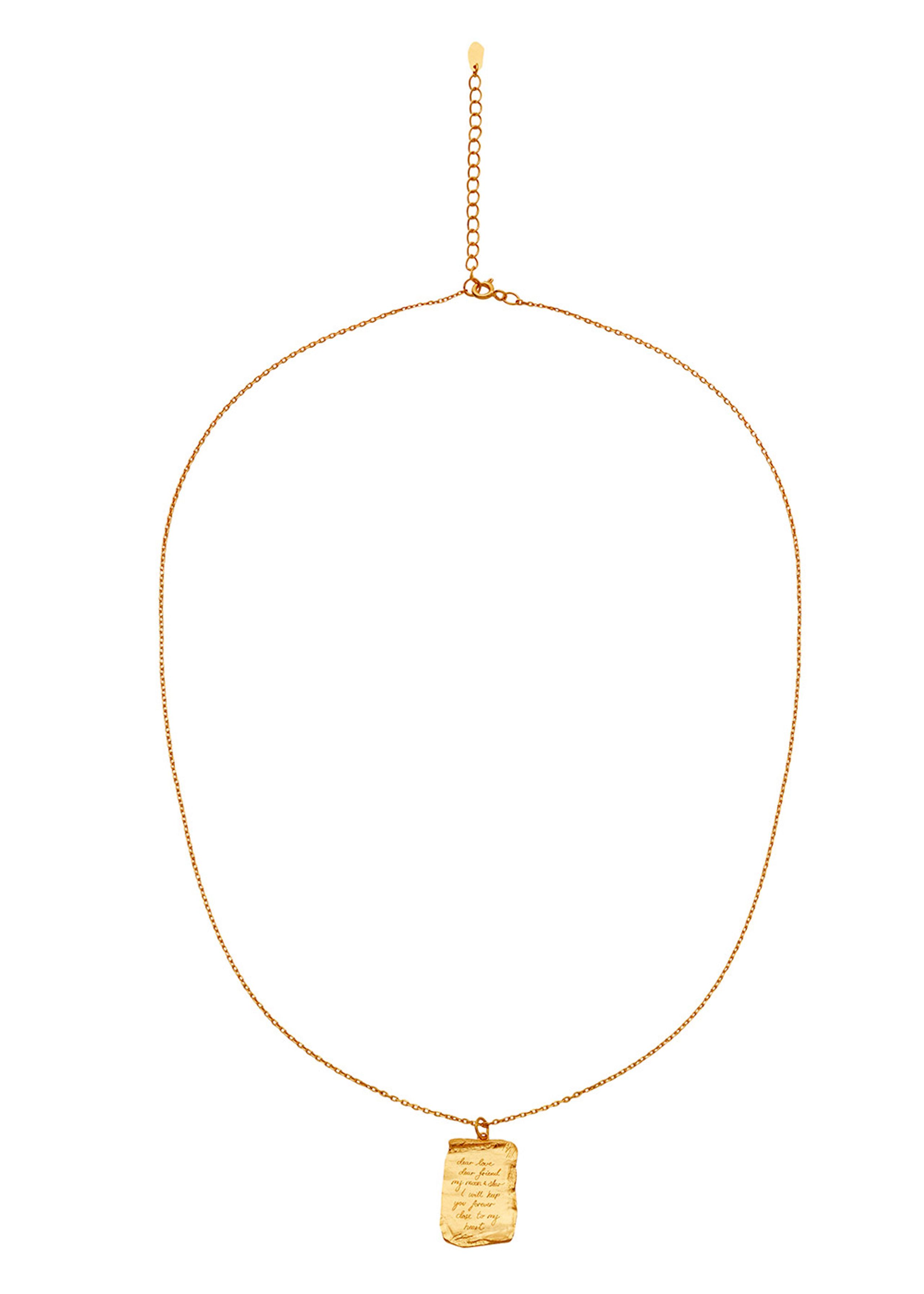 Maanesten - Collier - Poem Necklace - Gold Plated