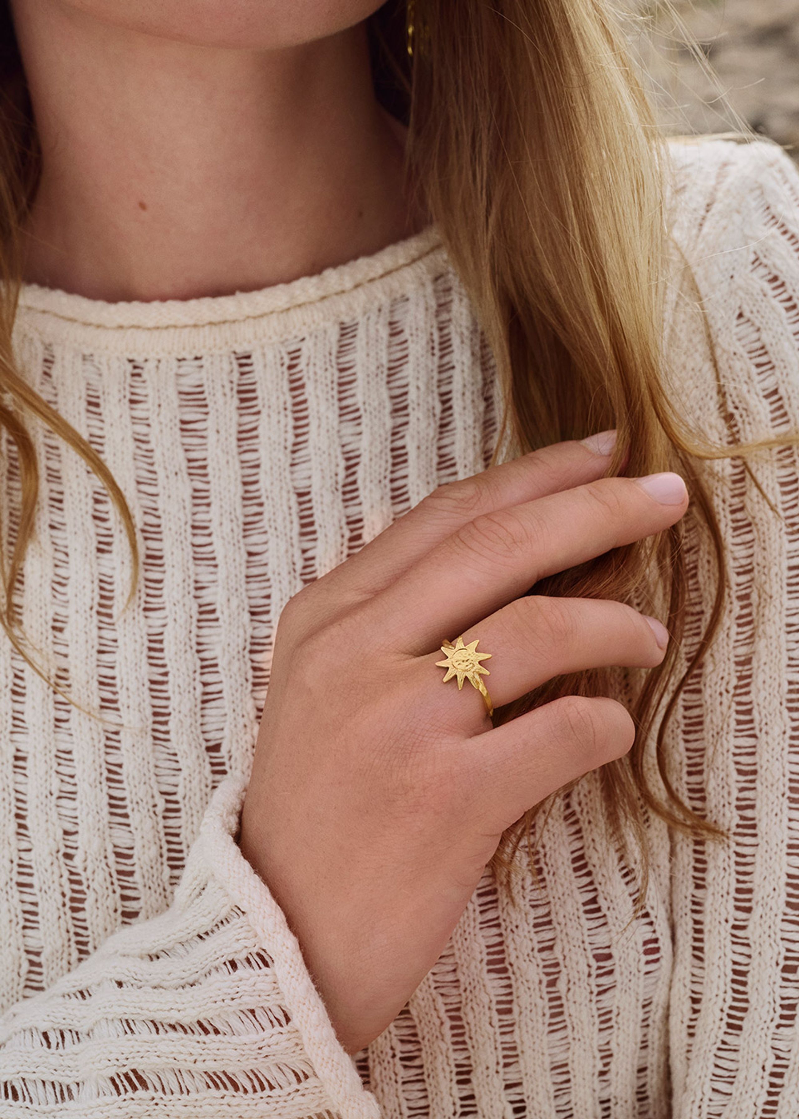 Maanesten - Pierścień - Sonja Ring - 18 ct gold plated 925 Sterling silver