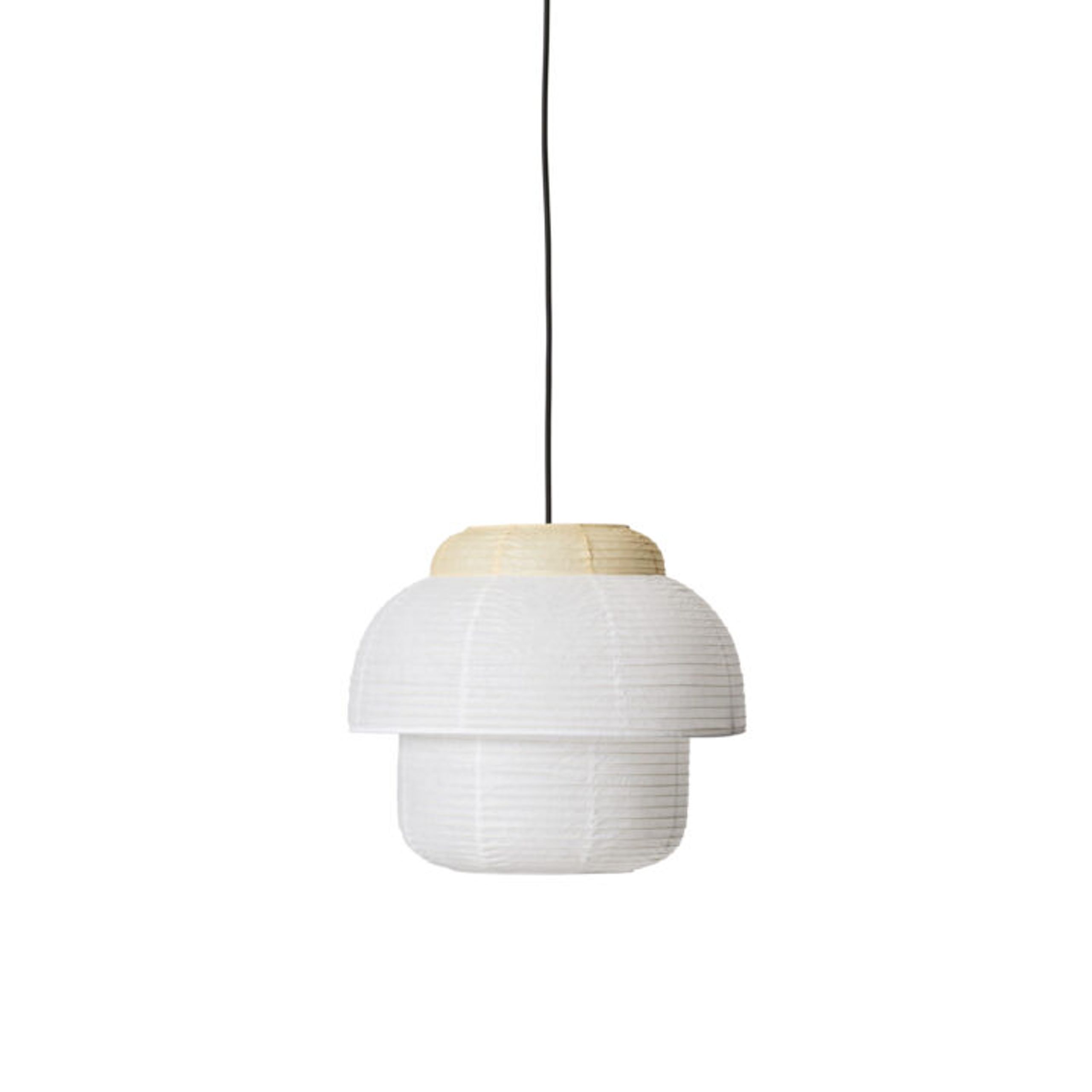 Made by Hand - Pendant Lamp - Papier Double Lamp - Soft yellow