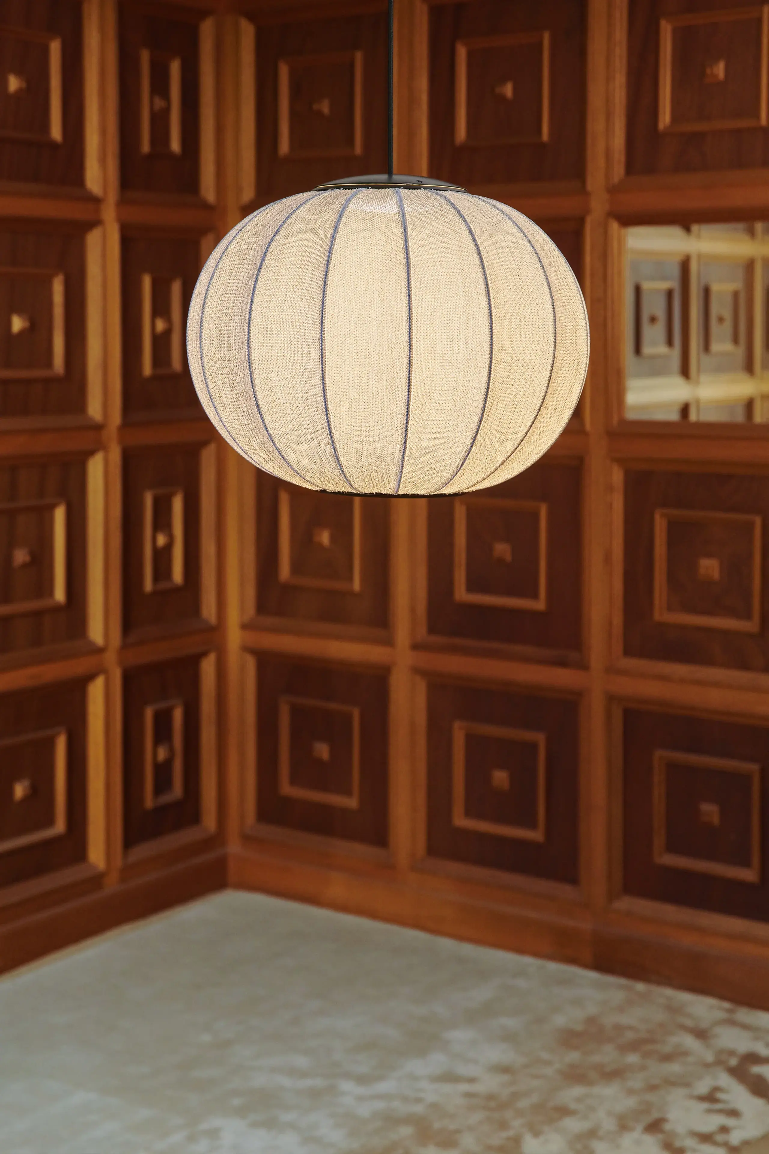 Made by Hand - Pendel - Knit-Wit Anniversary Pendant LED - Glitter Silver Ø45 Round