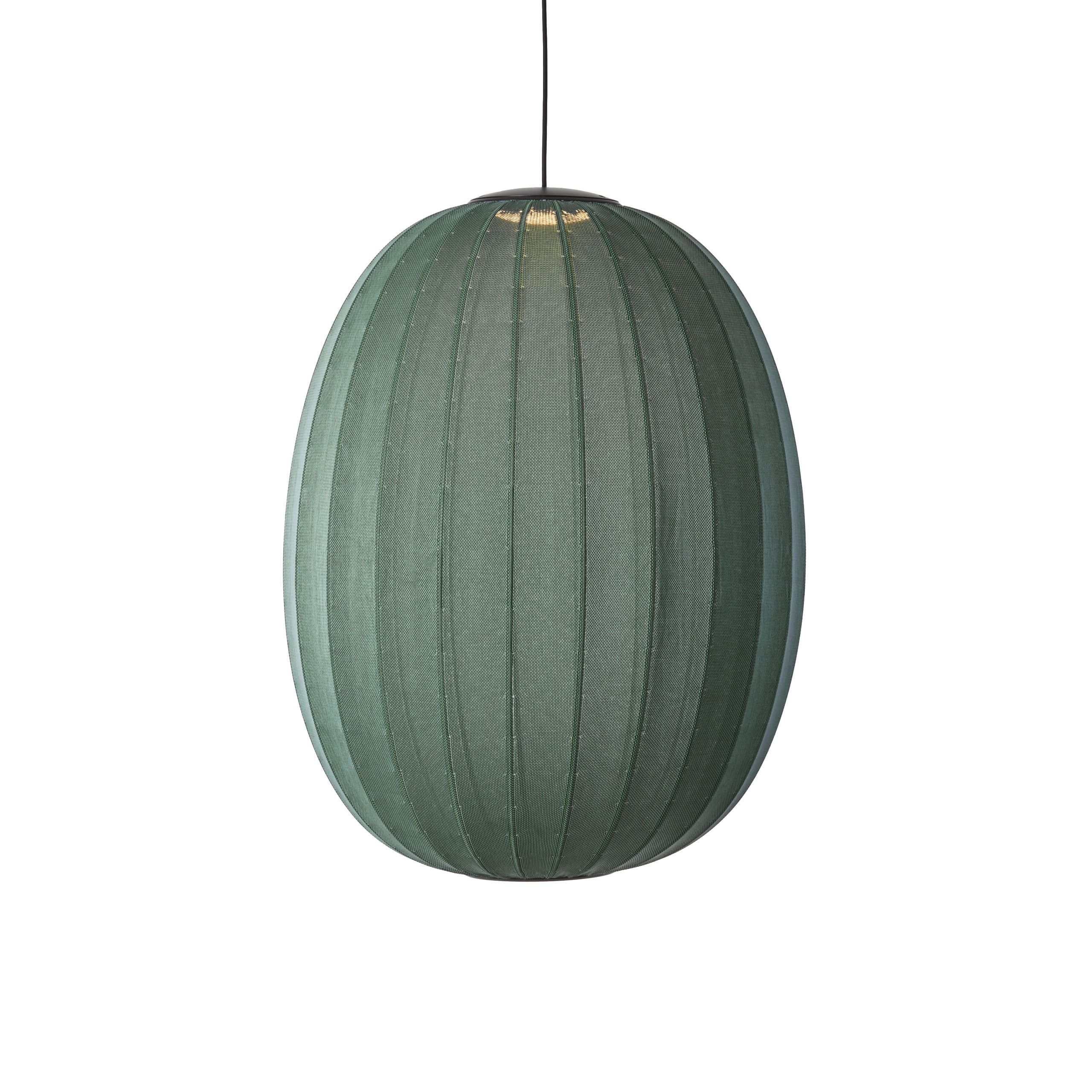 Made by Hand - Závěsné svítidlo - Knit-Wit Ø65 High Oval Pendant LED - Tweed Green