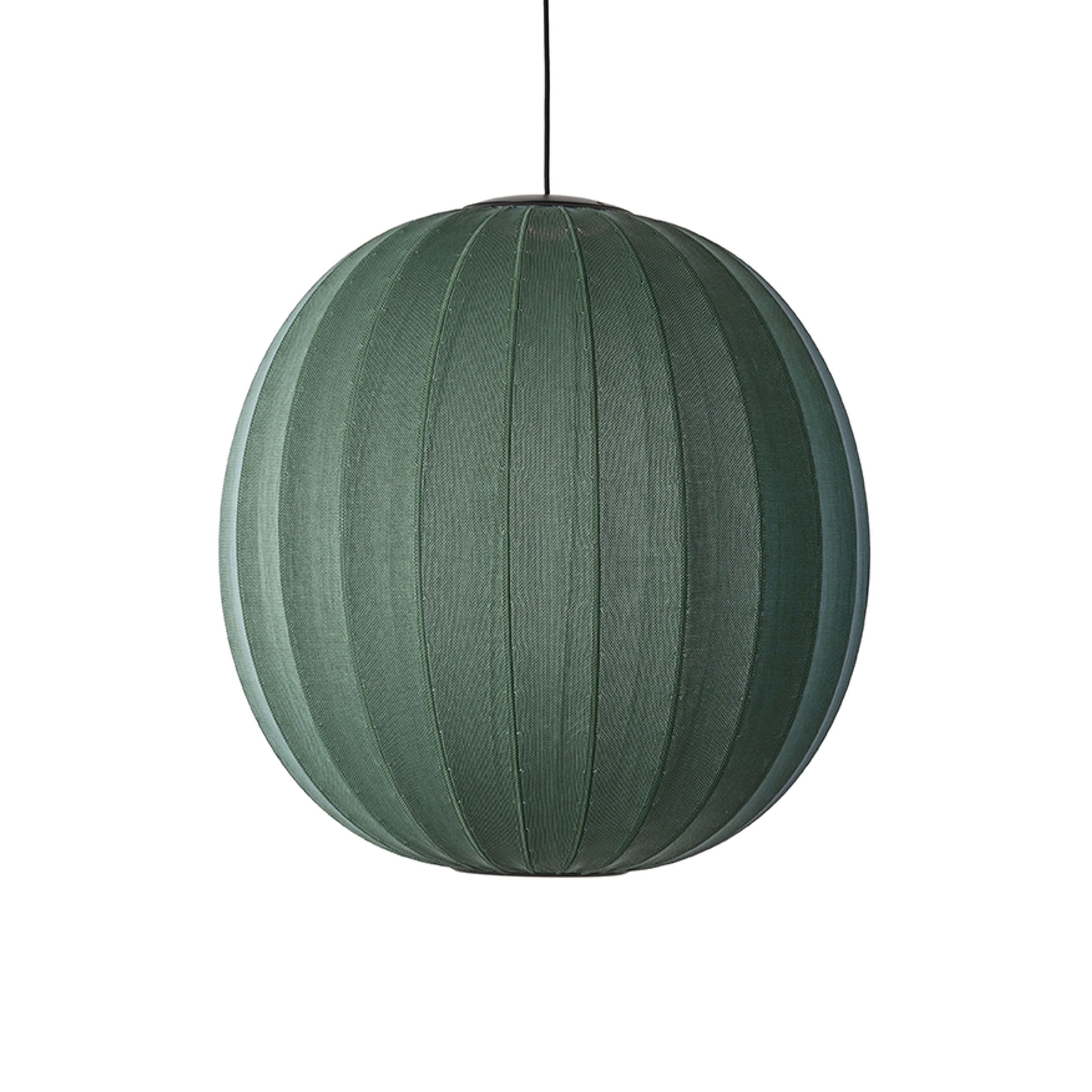 Made by Hand - Pendant lamp - Knit-Wit Ø75 Round Pendant LED - Tweed Green