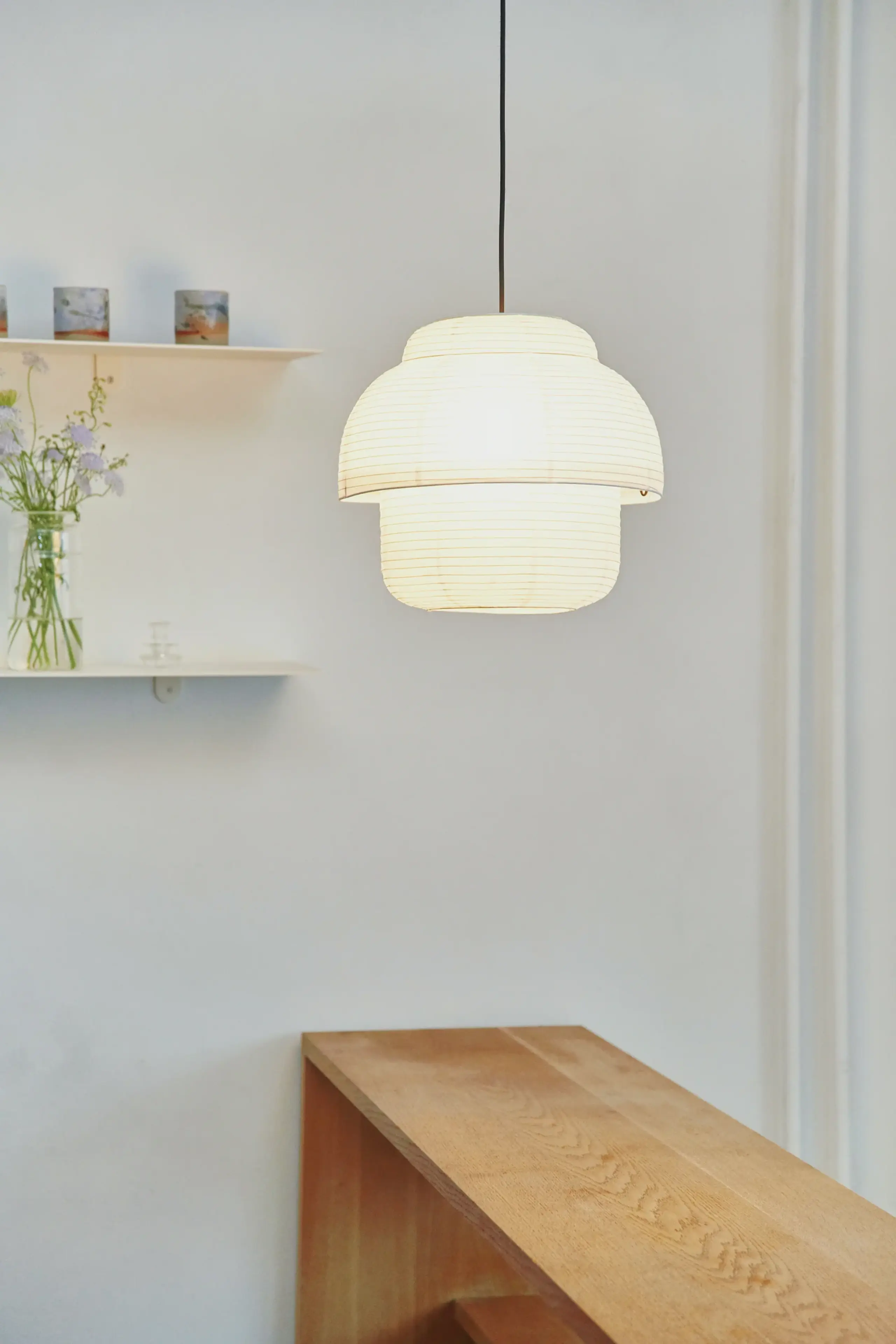 Made by Hand - Pendelleuchte - Papier Double Lamp - White