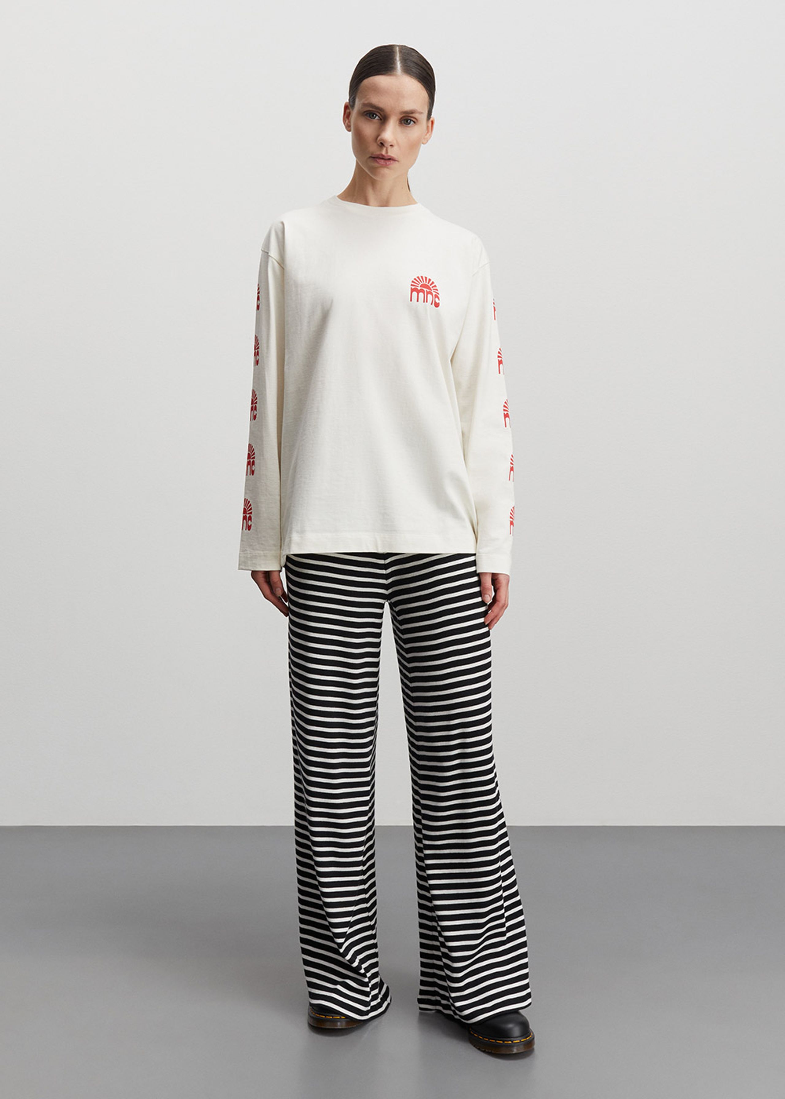 Mads Nørgaard - Blouse - Soft Single Jerry Tee LS - Snow White