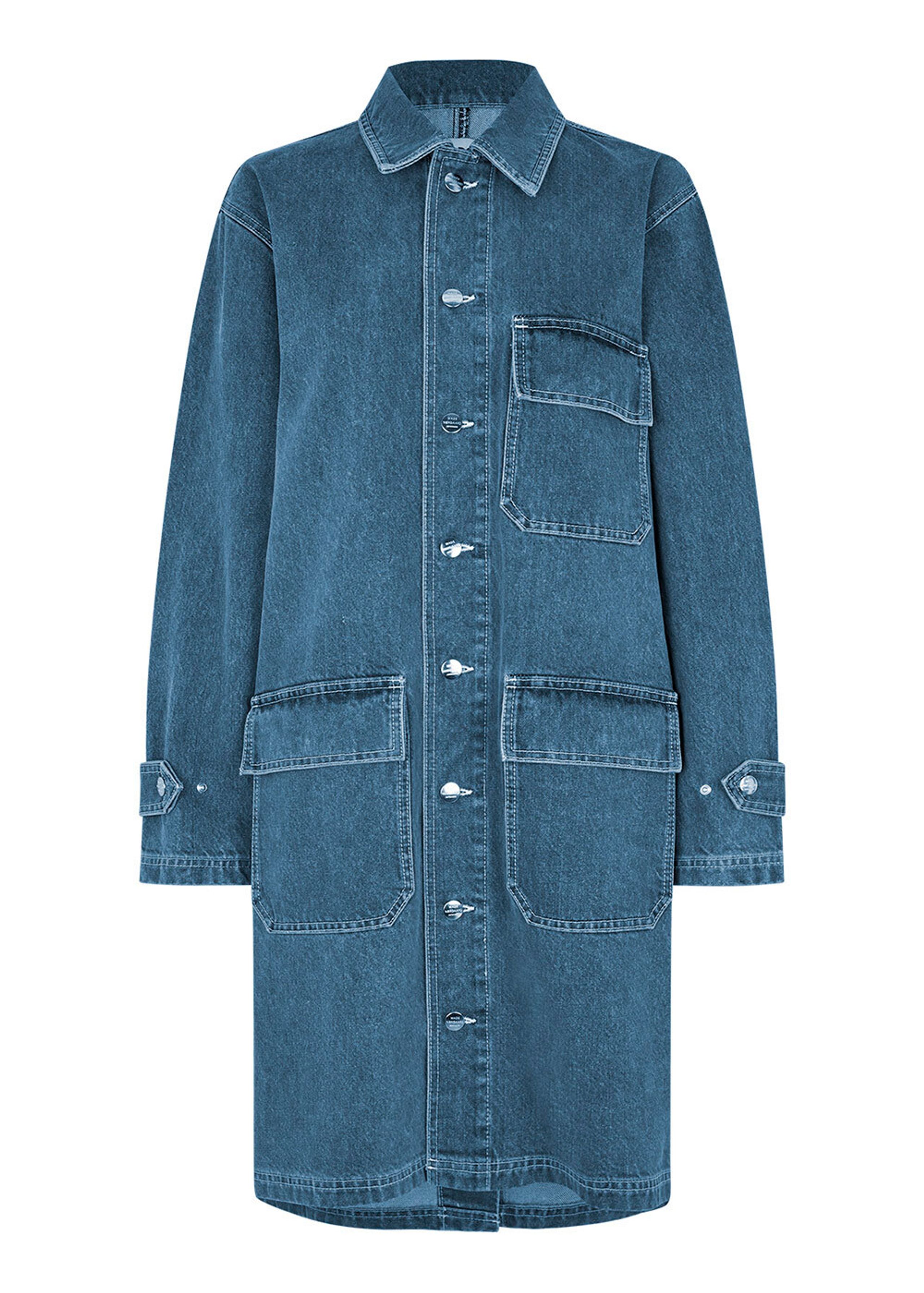 Mads Nørgaard - Mantel - Heavy Denim Jeiru Coat - Vintage Blue
