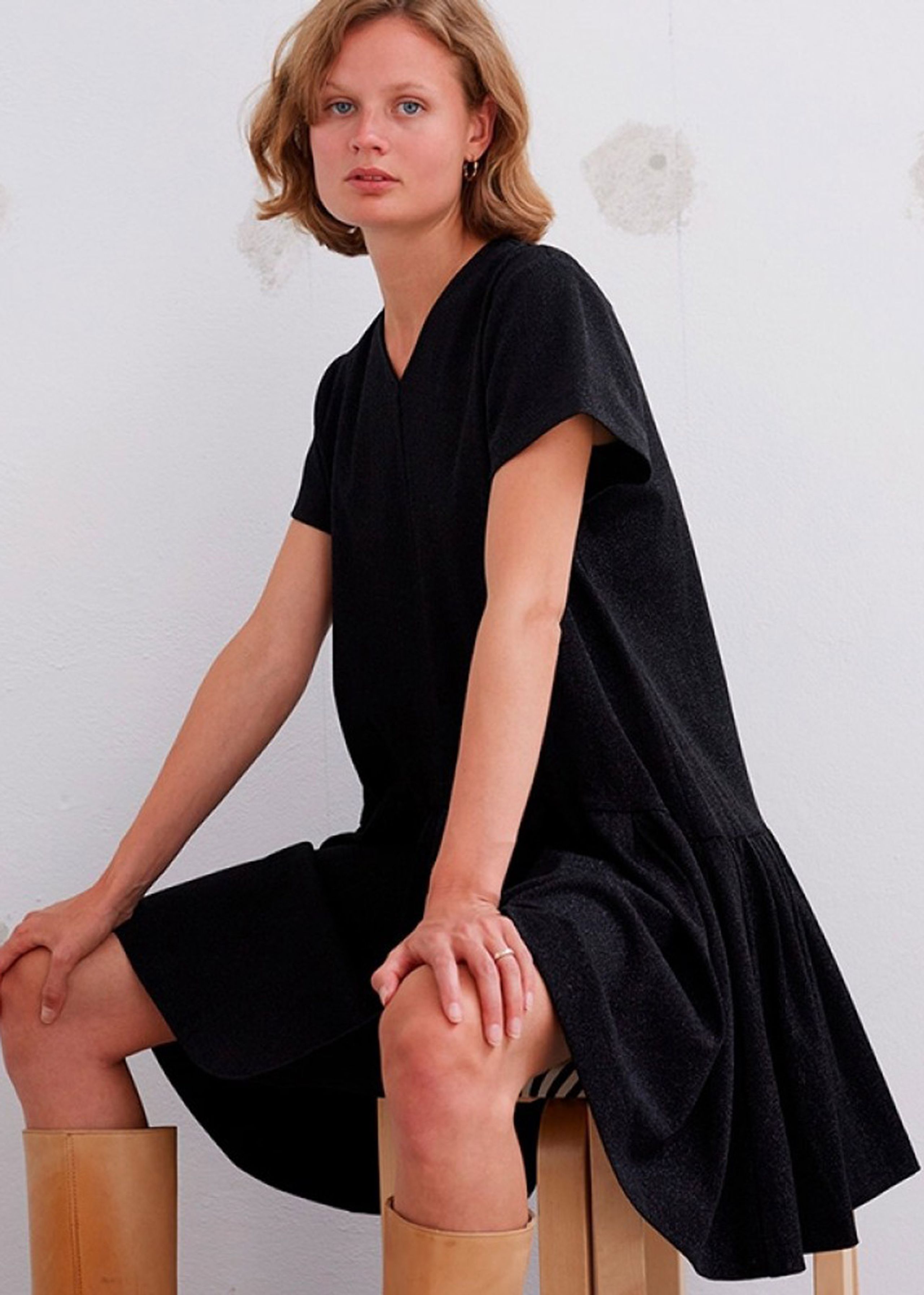 Mads Nørgaard - Kjole - Glitter Stretch Drasmilla - Black