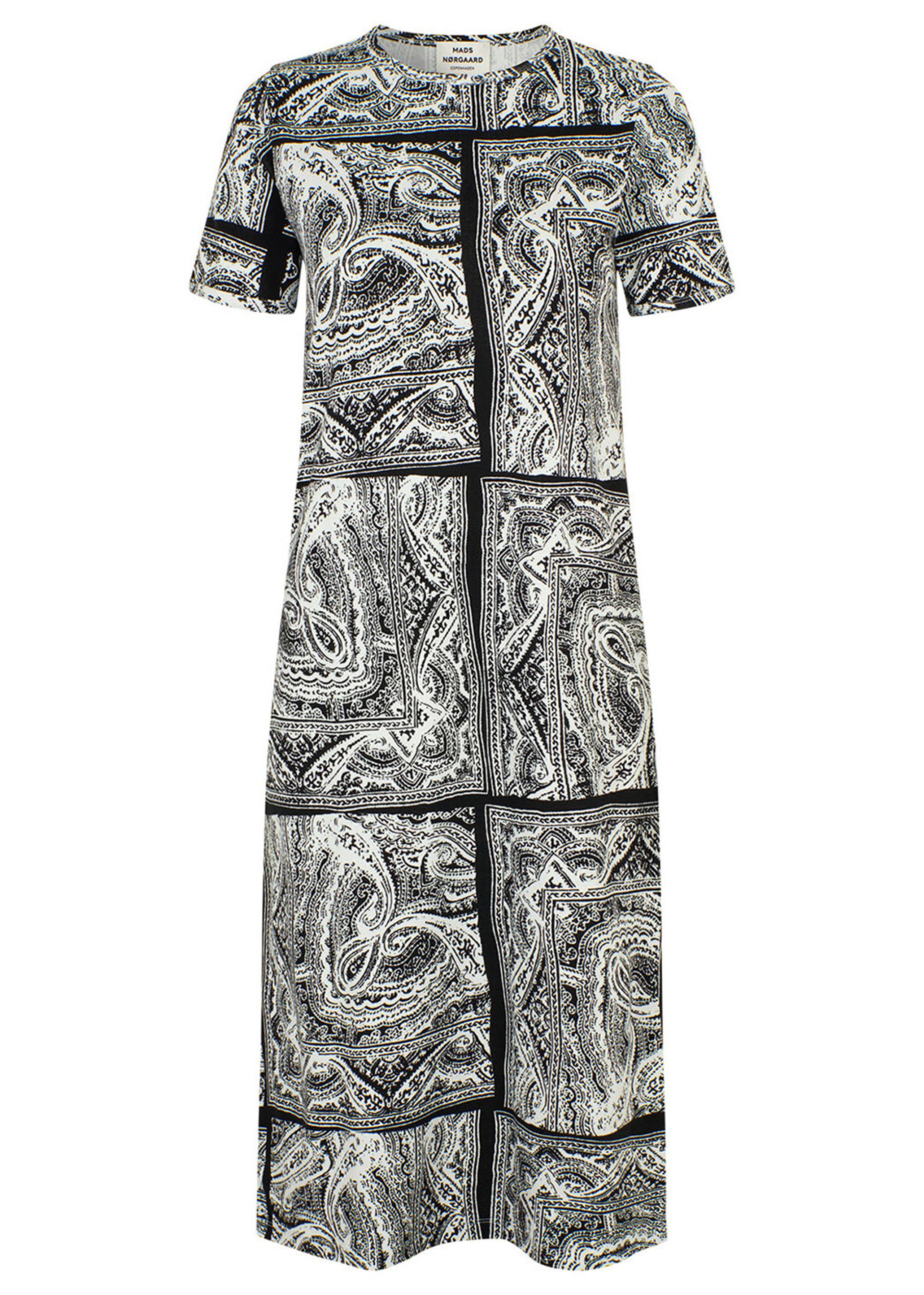 Mads Nørgaard - Kleid - 1x1 Organic Colanta Dress - Paisley AOP/Black