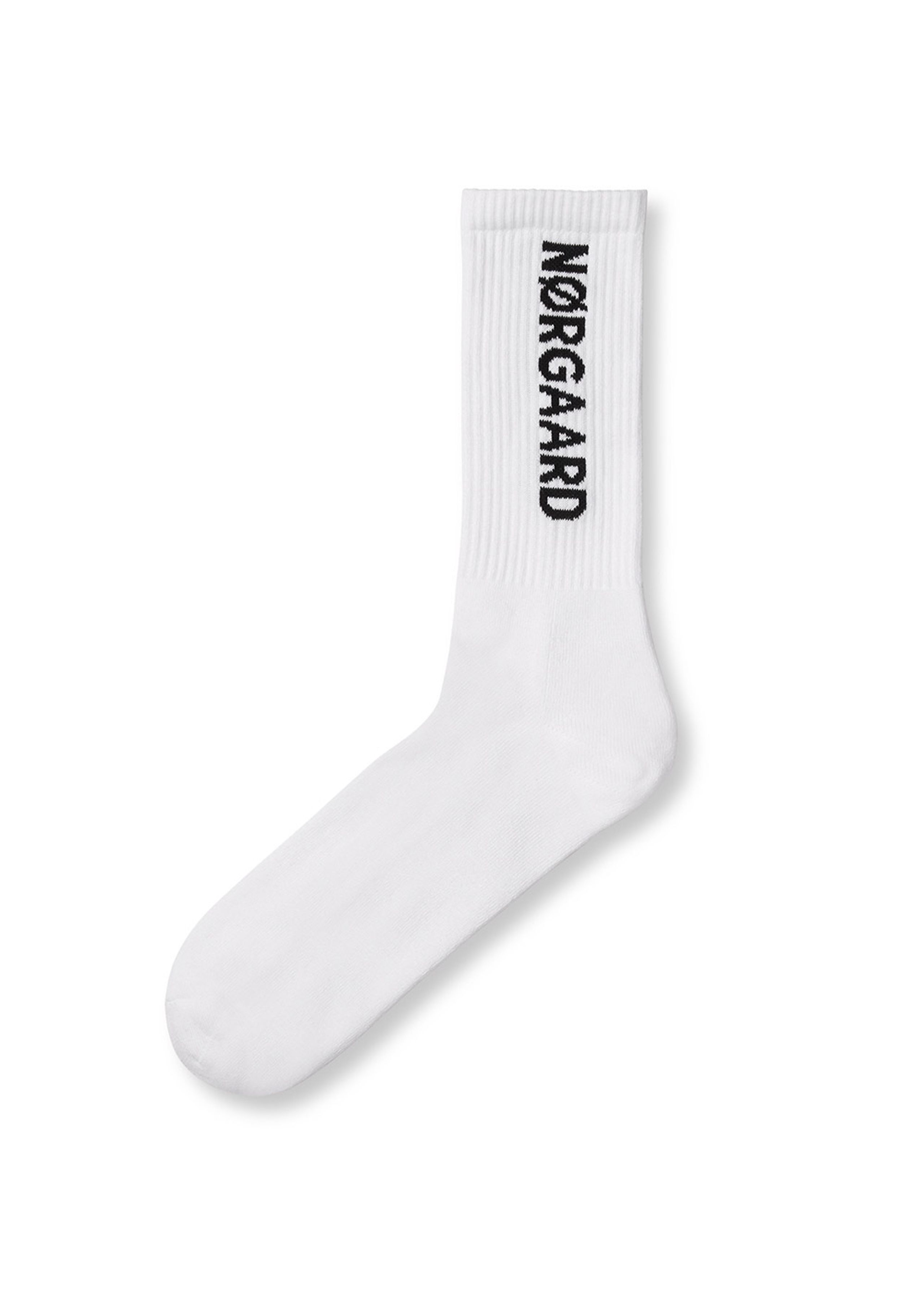 Mads Nørgaard - Ponožky - Cotton Tennis MN Classic Sock - White