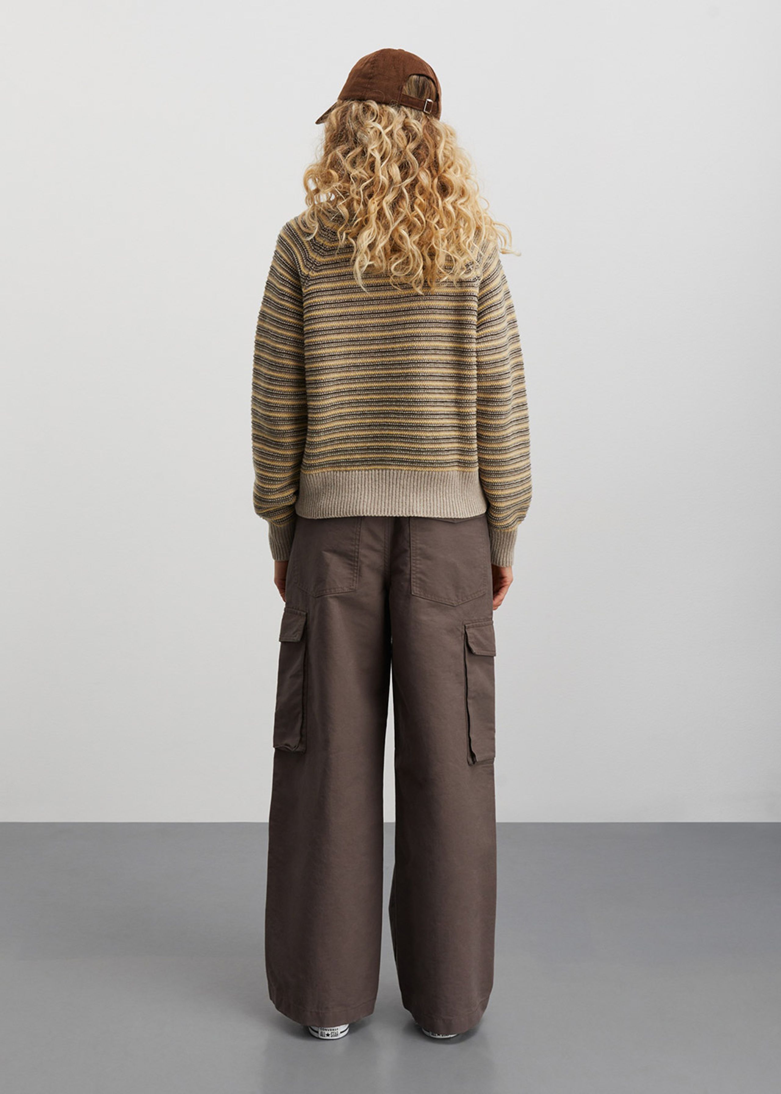 Mads Nørgaard - Sweater - Stripey Martha Sweater - Oatmeal Melange Mix