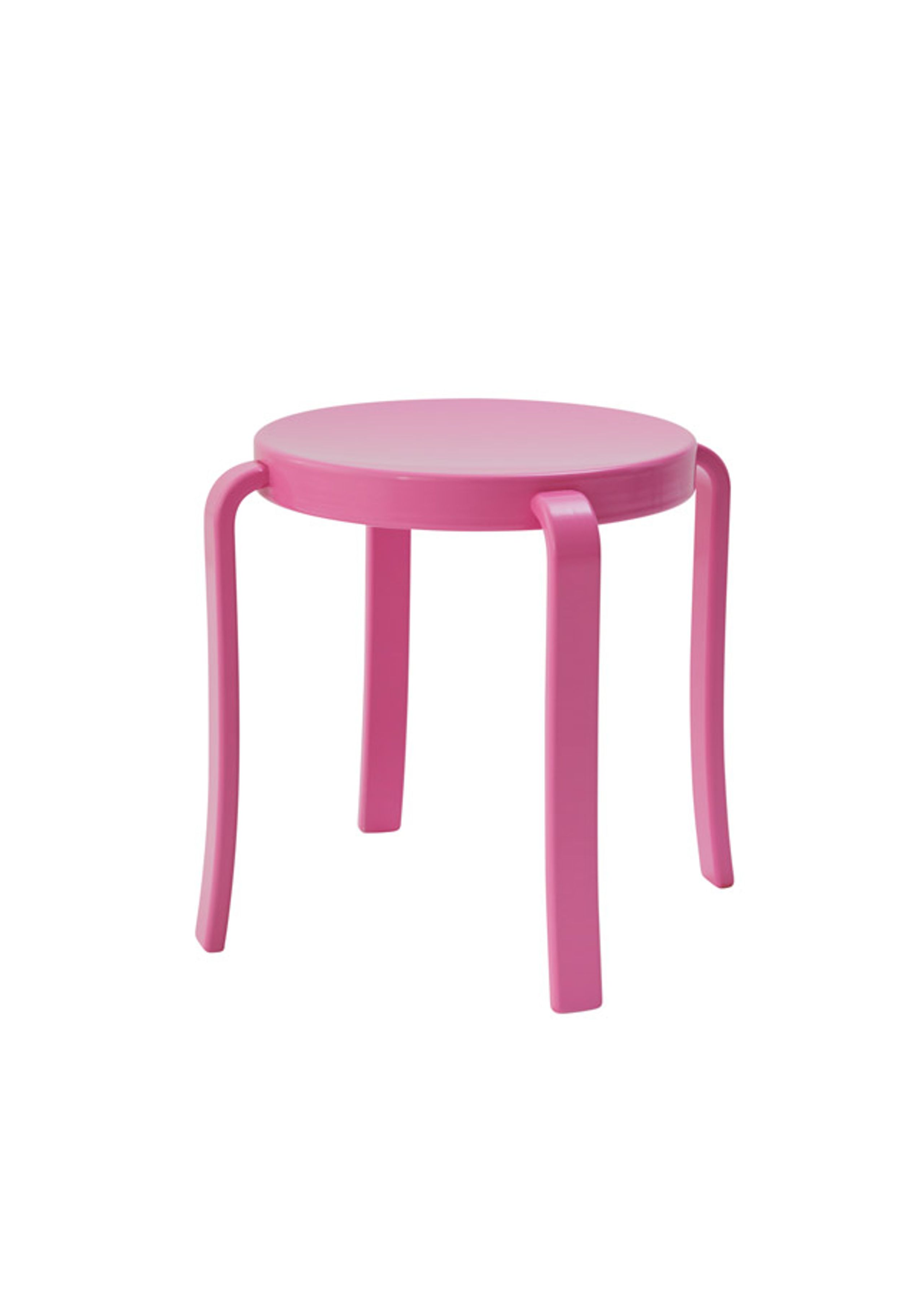 Magnus Olesen - Hocker - 8000 Series Stool - Lacquered beech / Retro pink