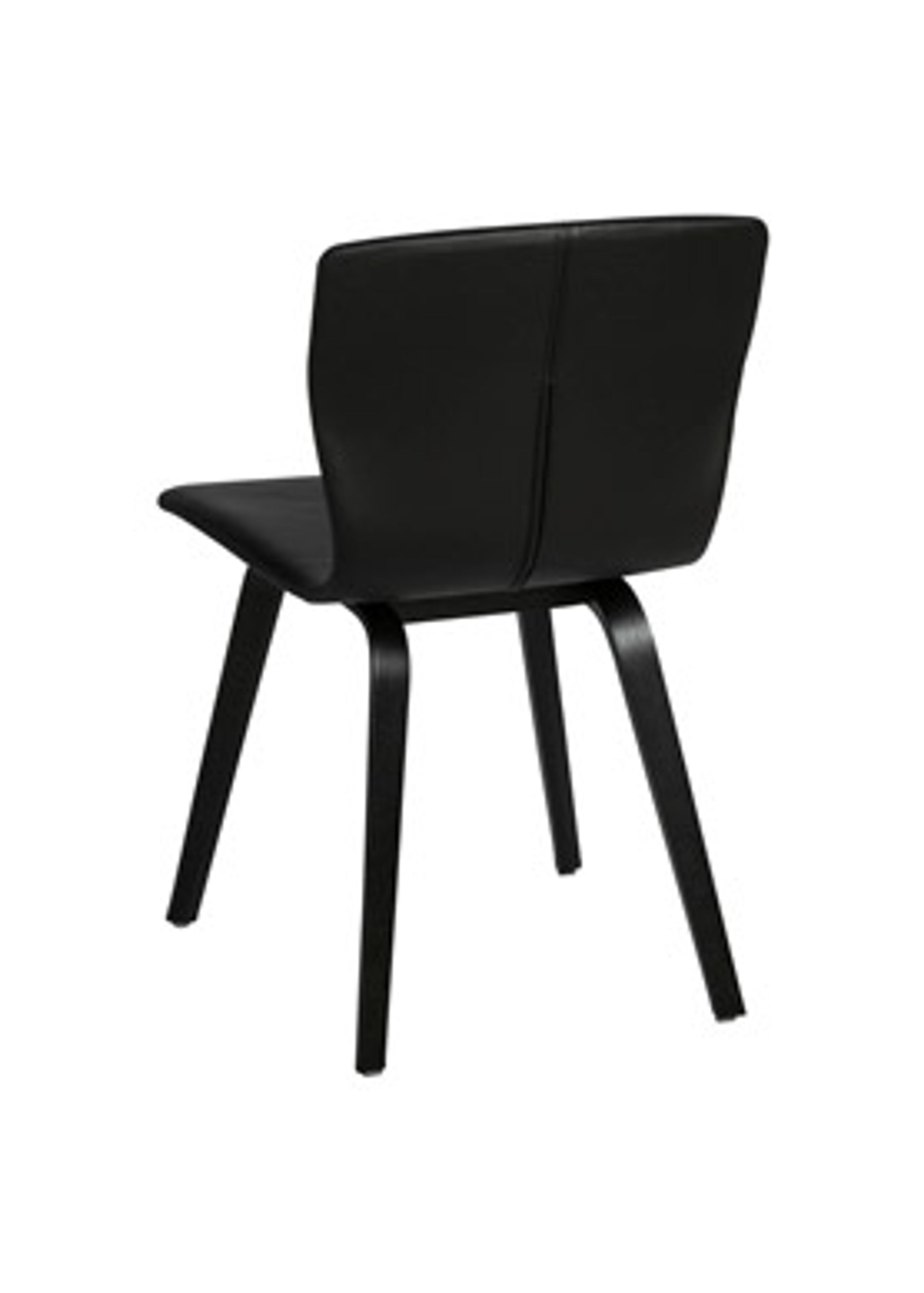 Magnus Olesen - Dining chair - Butterfly Wood - Frame: Black stained oak / Full upholster: Savanne 30314 black