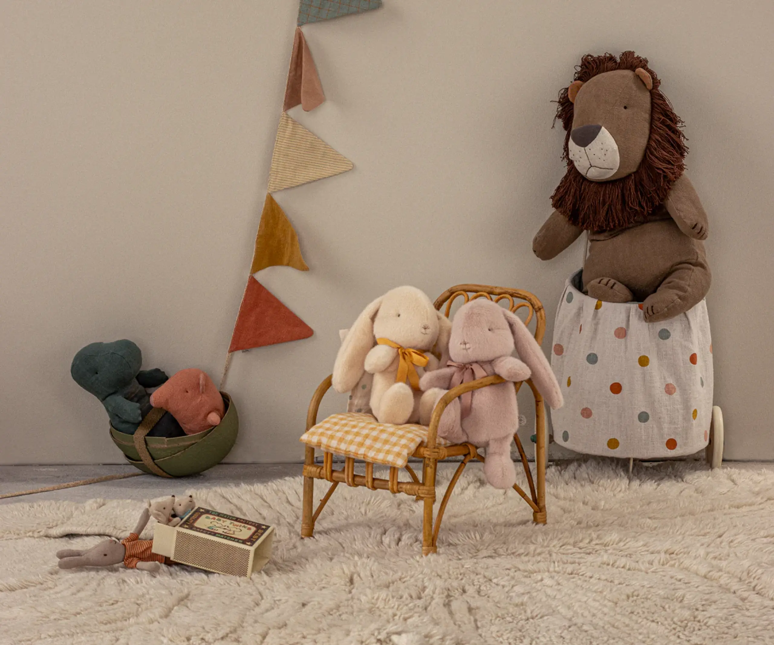 Maileg - Plush toys - Bunny plush, Medium - Cream