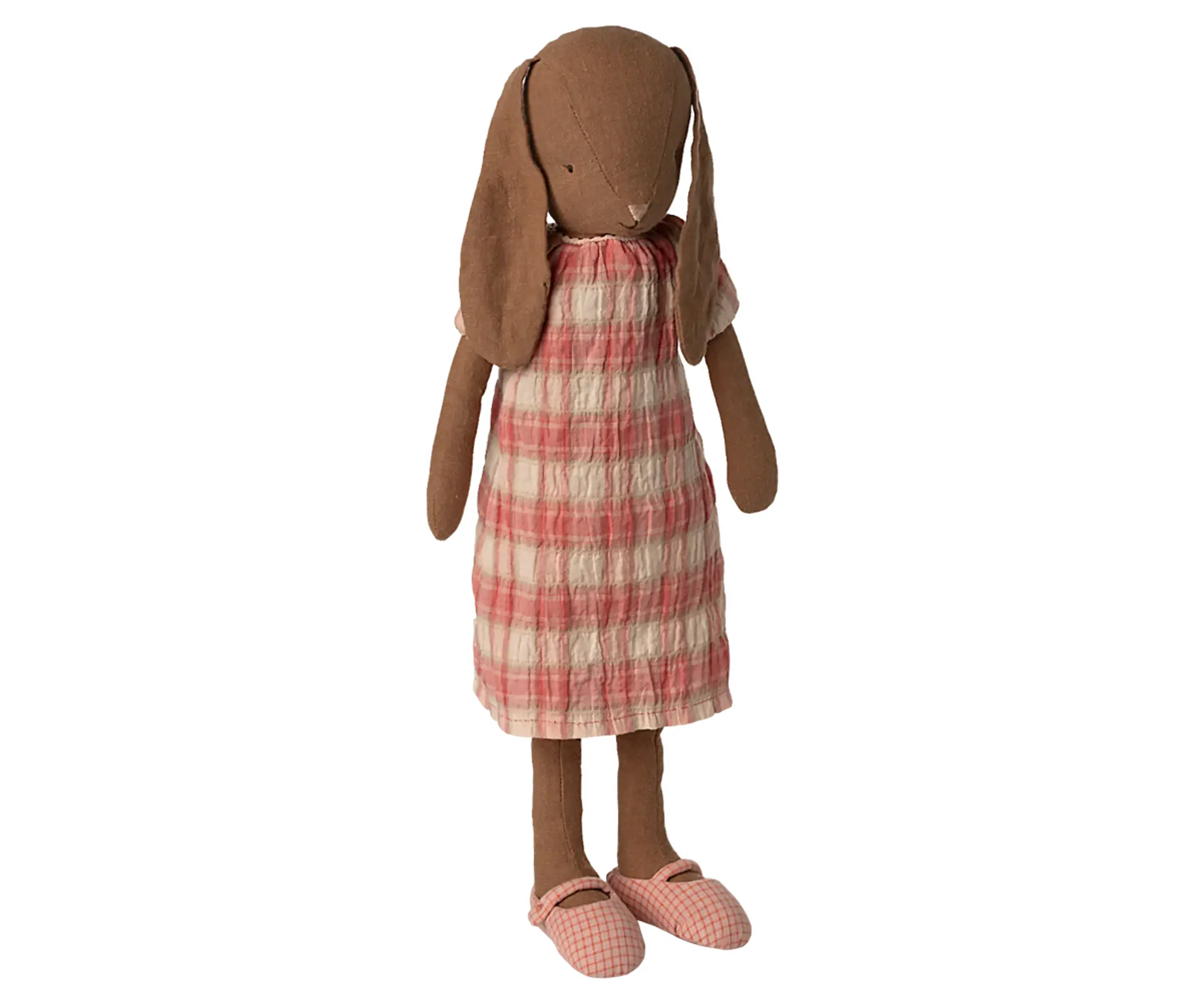 Maileg - Plyšová hračka - Bunny Size 3, Chocolate Brown - Dress - Chocolate brown