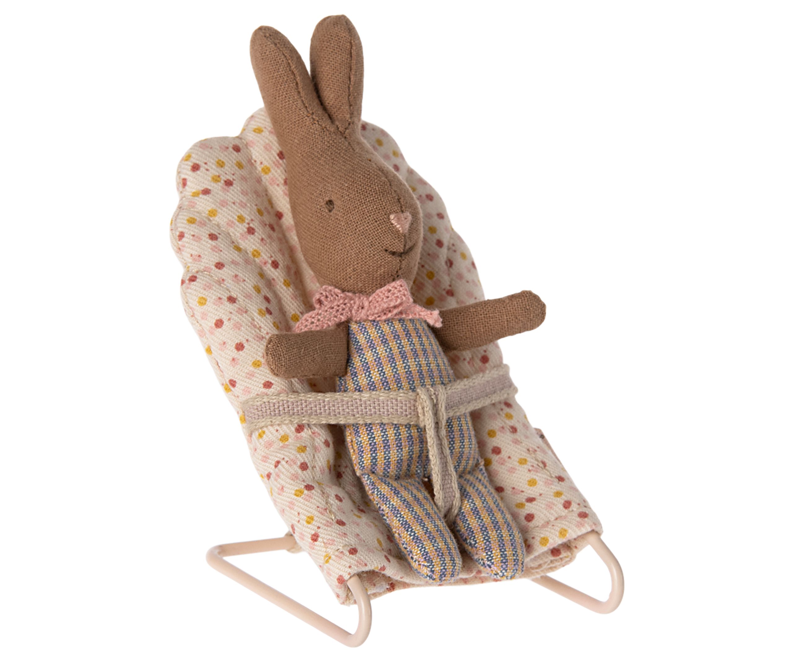 Maileg - Stuffed Animal - Rabbit - My - Rose / Blue Check