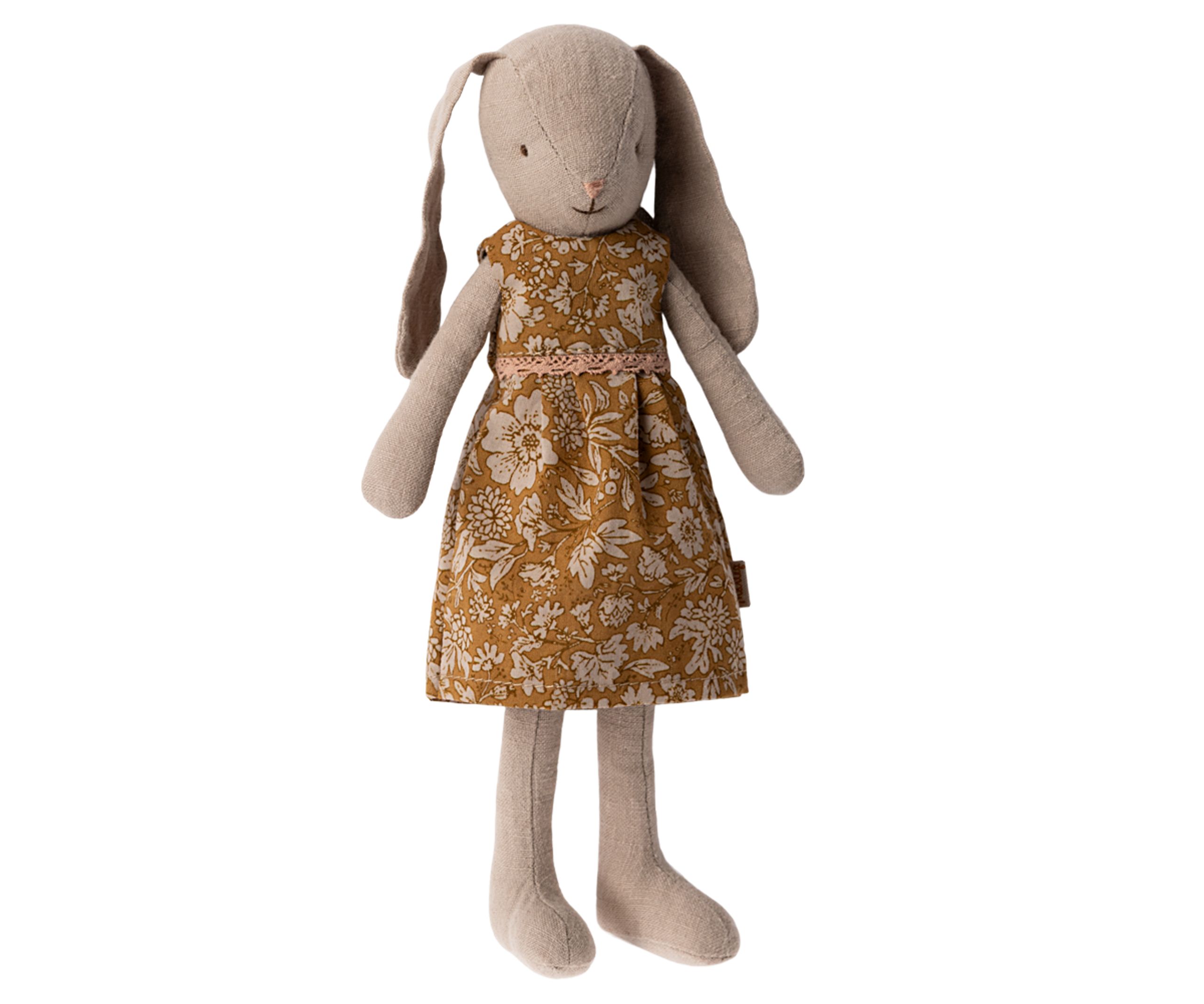Maileg - Plush toys - Bunny size 2, Classic - Flower dress - Nature