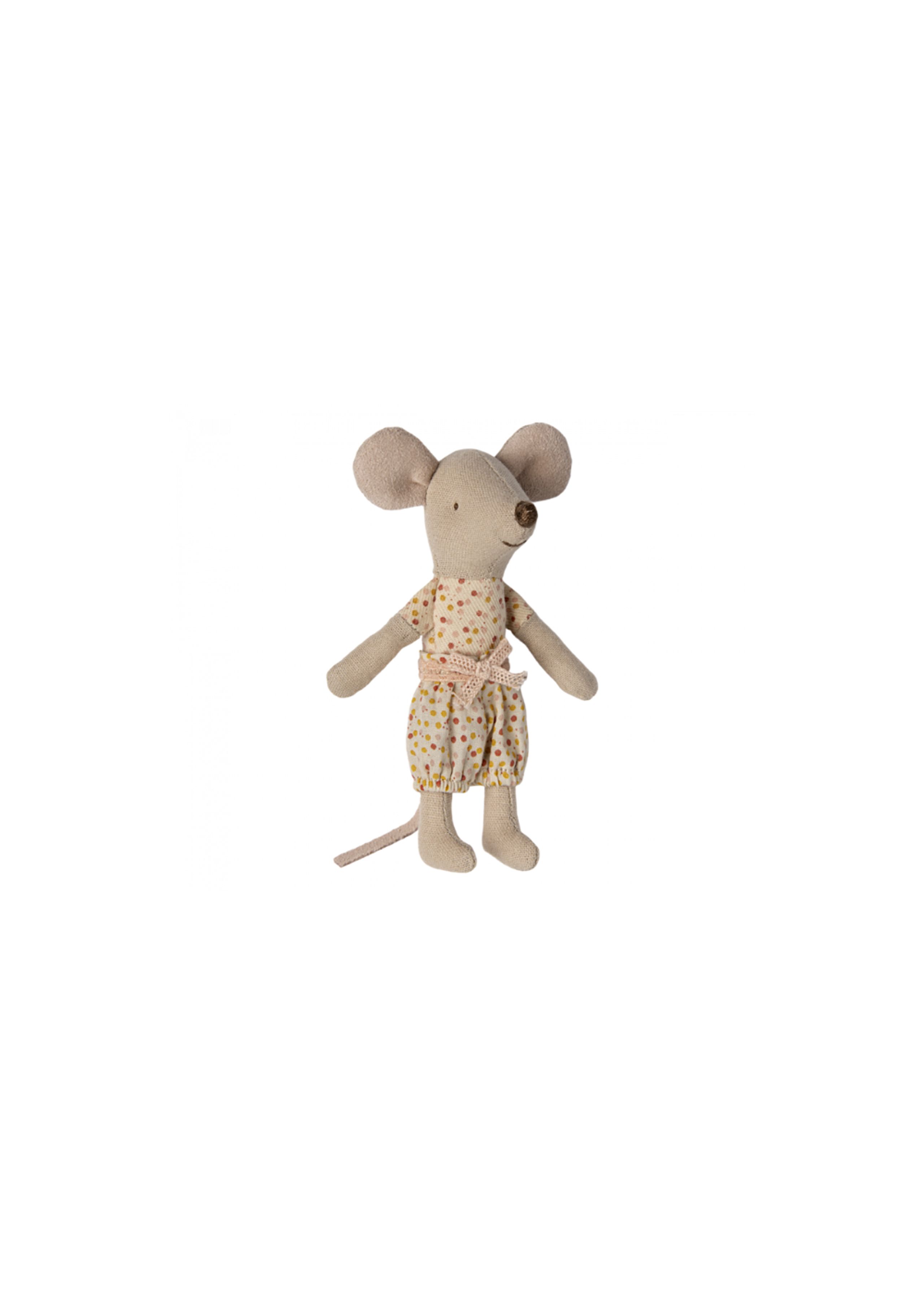Maileg - Stuffed Animal - Little brother/sister mouse in matchbox - Little sister mouse