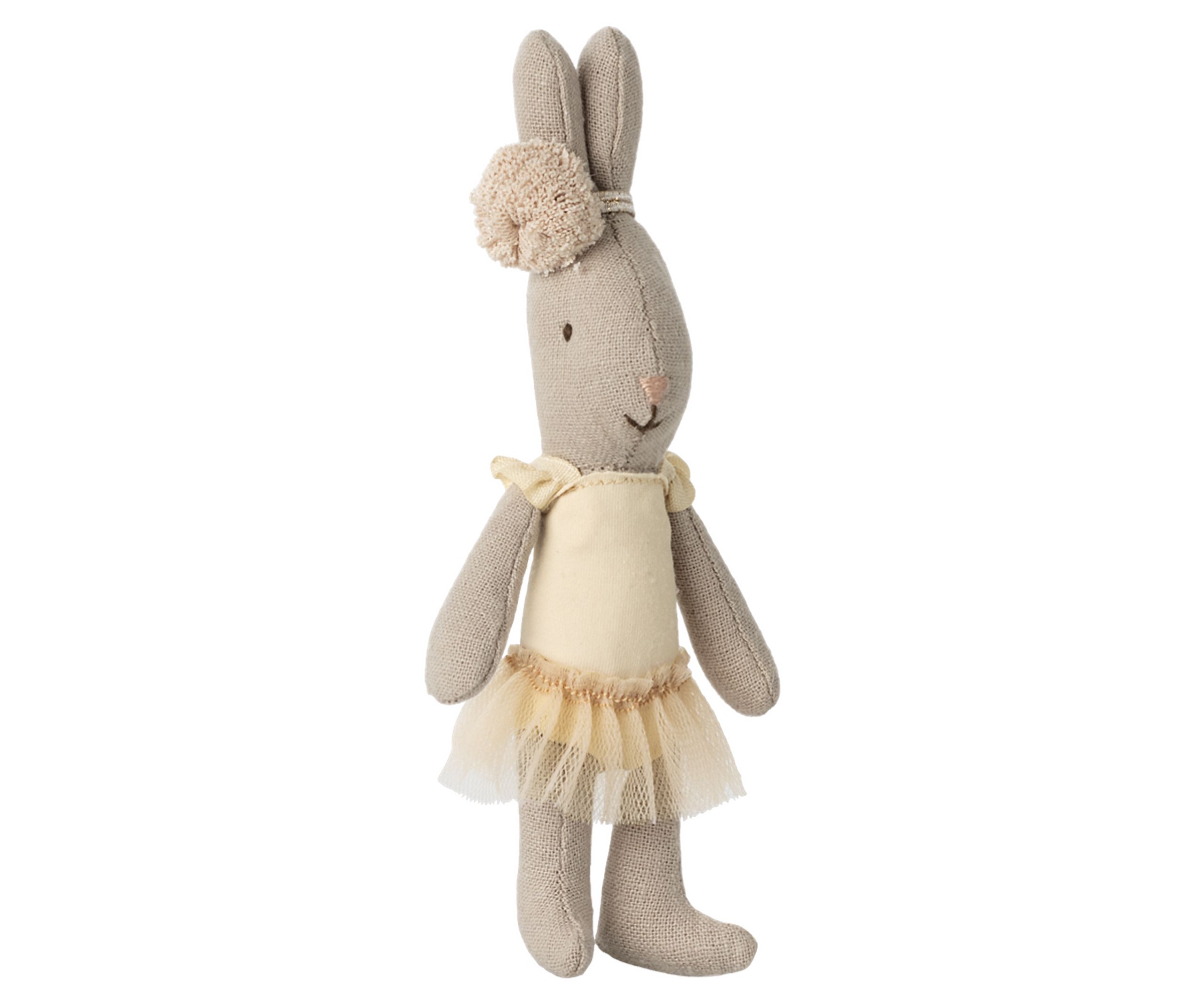 Maileg - Plush toys - Rabbit, Micro Ballet Suit And Skirt - Cream