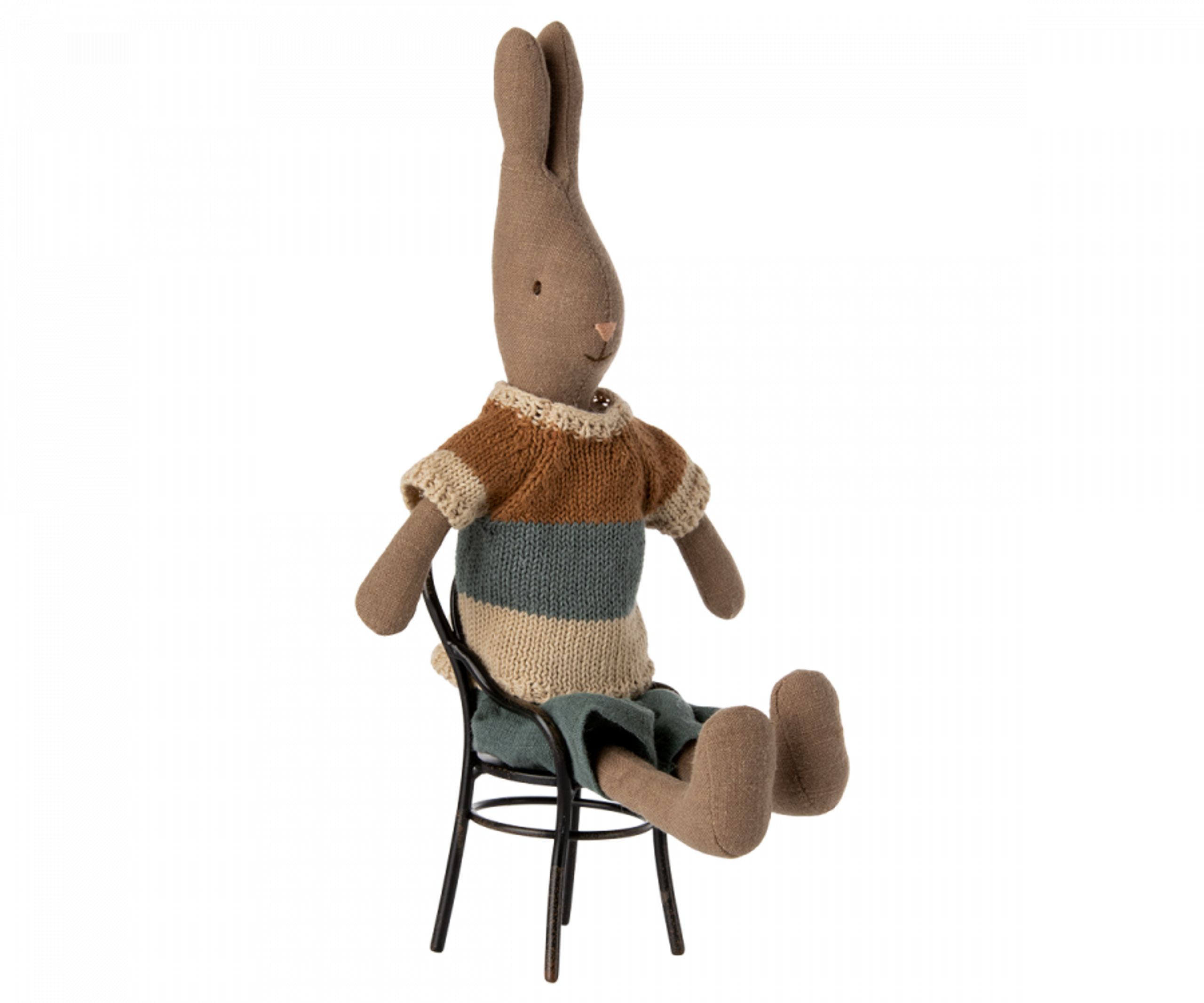 Maileg - Stuffed Animal - Rabbit size 2, Brown - Shirt and shorts - Brown