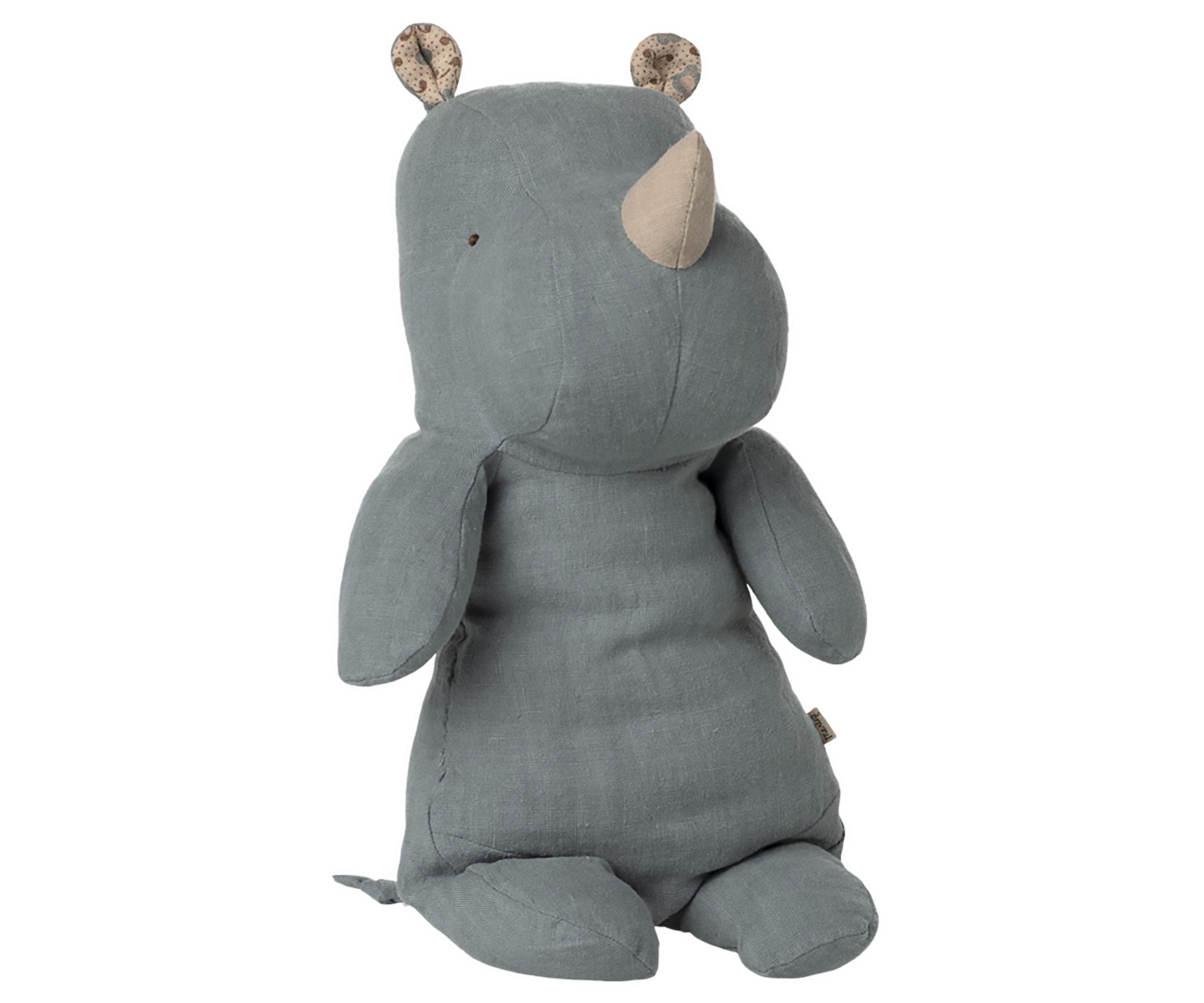Maileg - Bamse - Safari Friends - Rhino - Medium - Dusty Blue