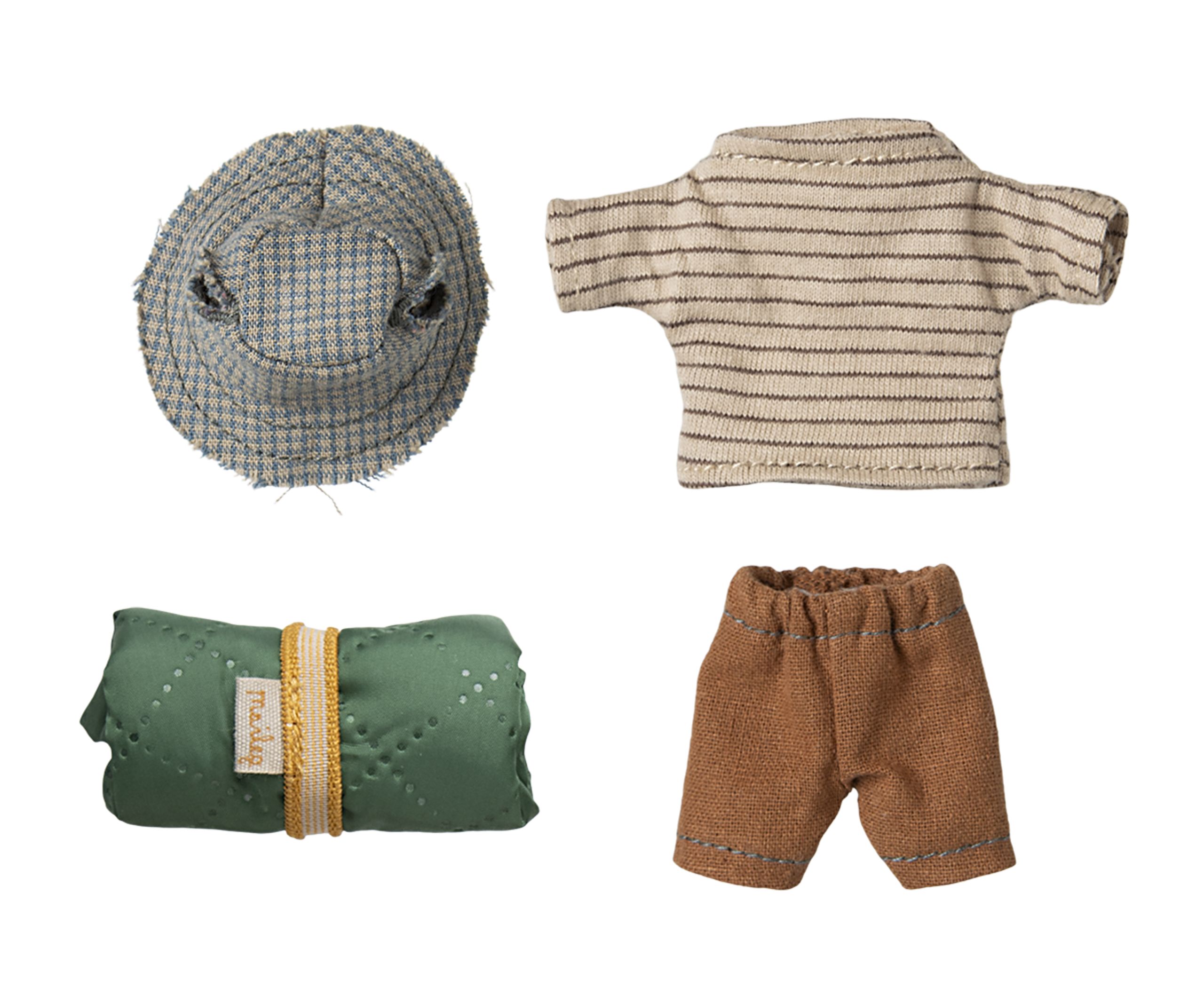 Maileg - Peluche - Hiking Mouse - Big Brother - Thin stripes