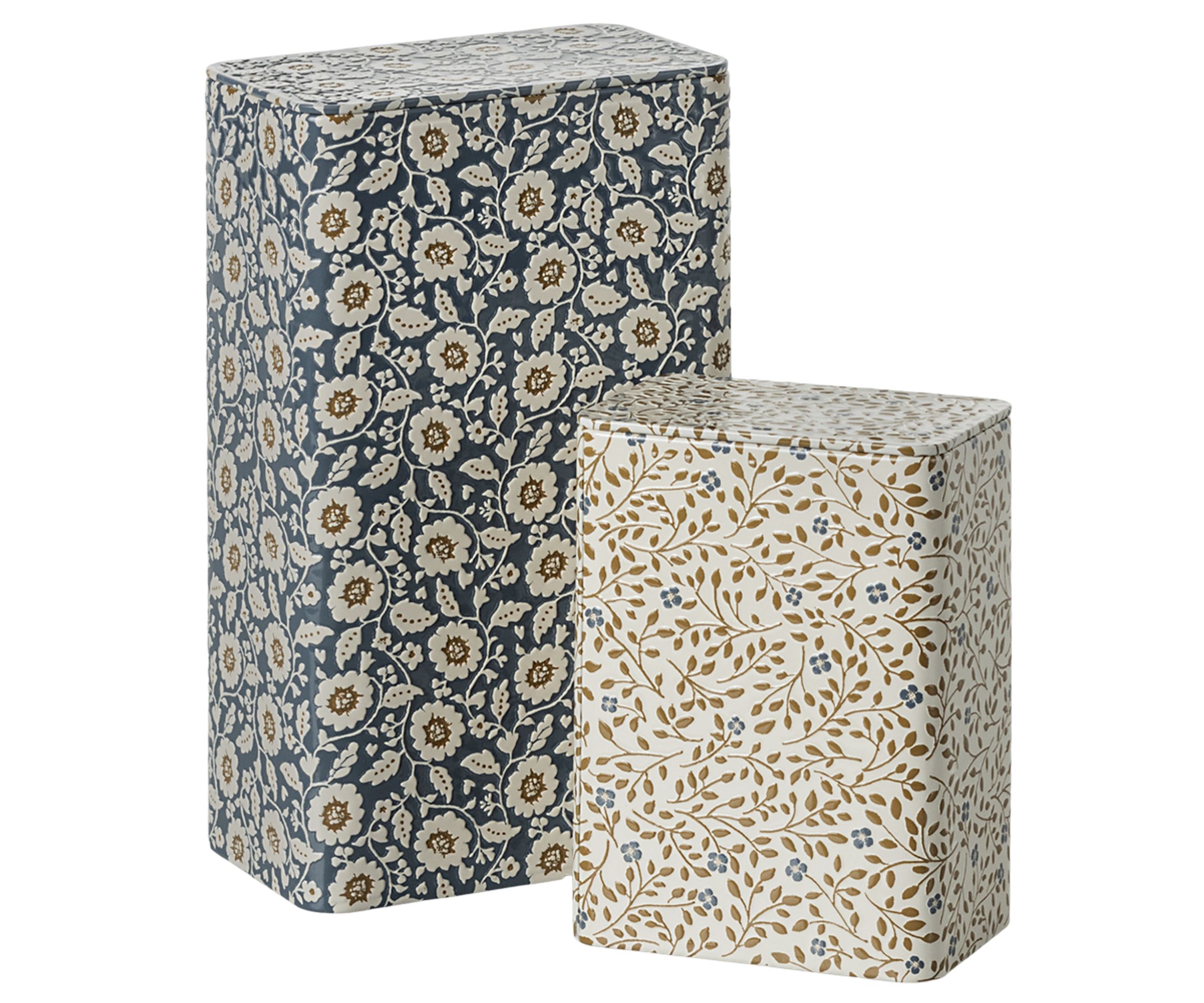 Maileg - Container - Metal Box - 2 Pcs Set - Flowers