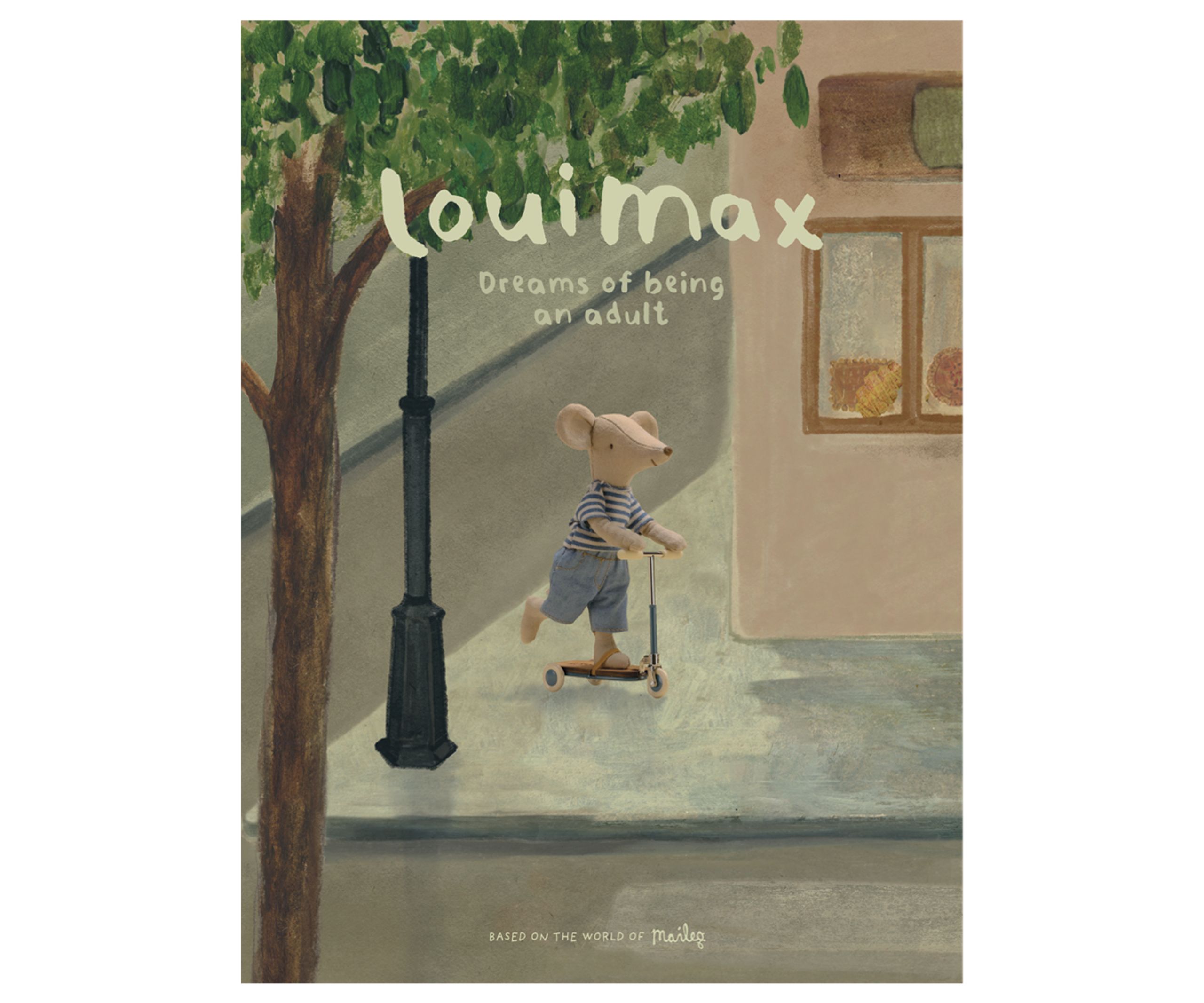 Maileg - Väggdekoration för barn - Poster LouiMax - Scooter