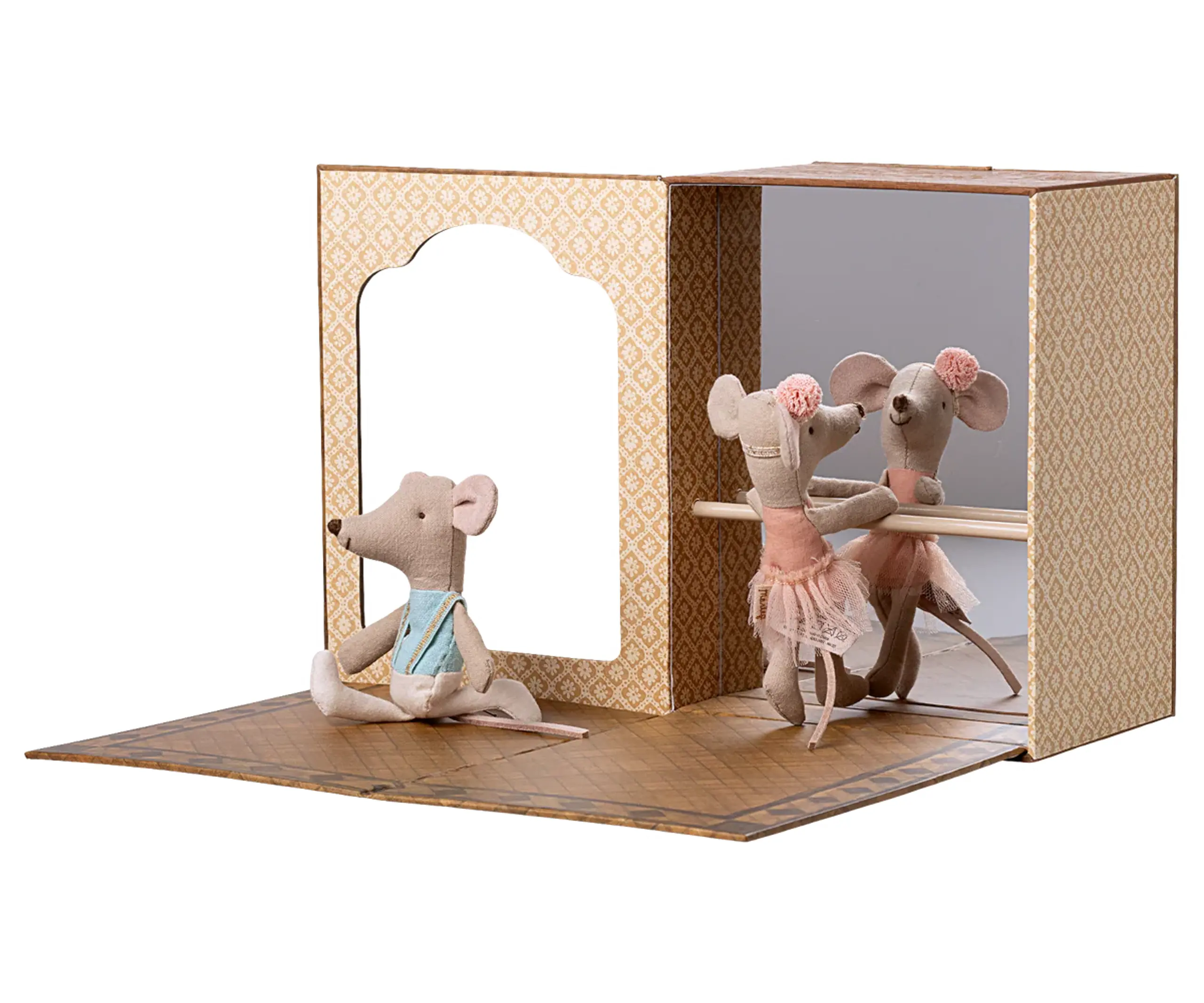 Maileg - Doll - Ballet Mice In Dance Studio - Little sister and brothe