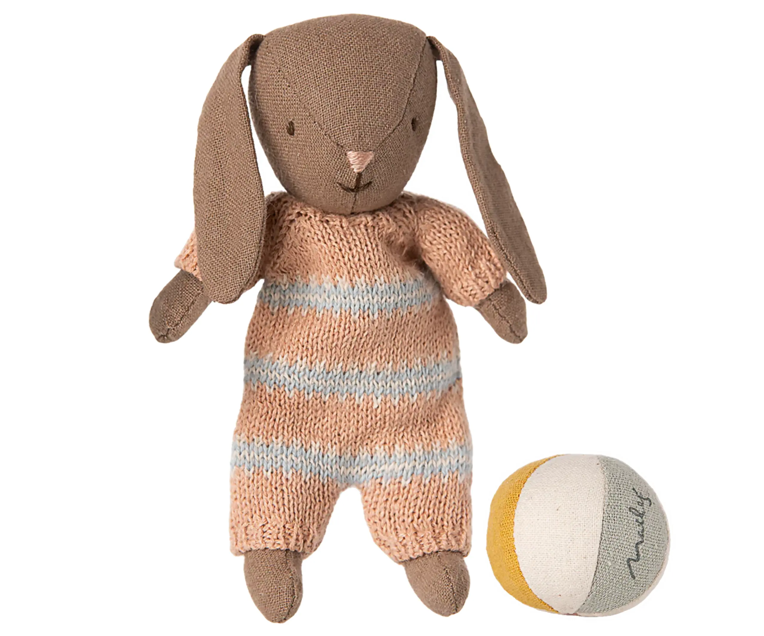 Maileg - Doll - Bunny Set - Micro - Brown - Dusty rose