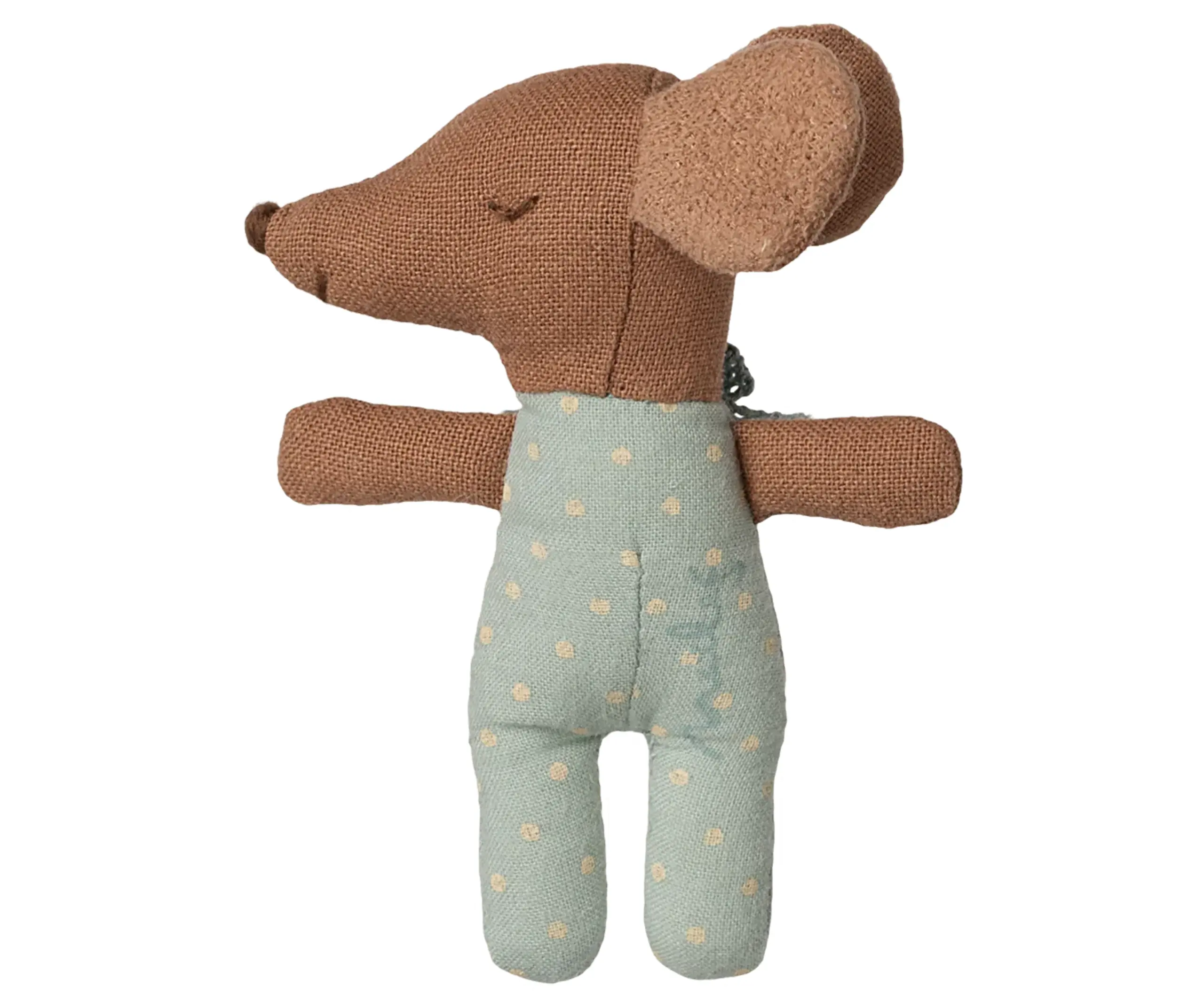 Maileg - Dukke - Sleepy Wakey Baby Mouse In Matchbox - Blue