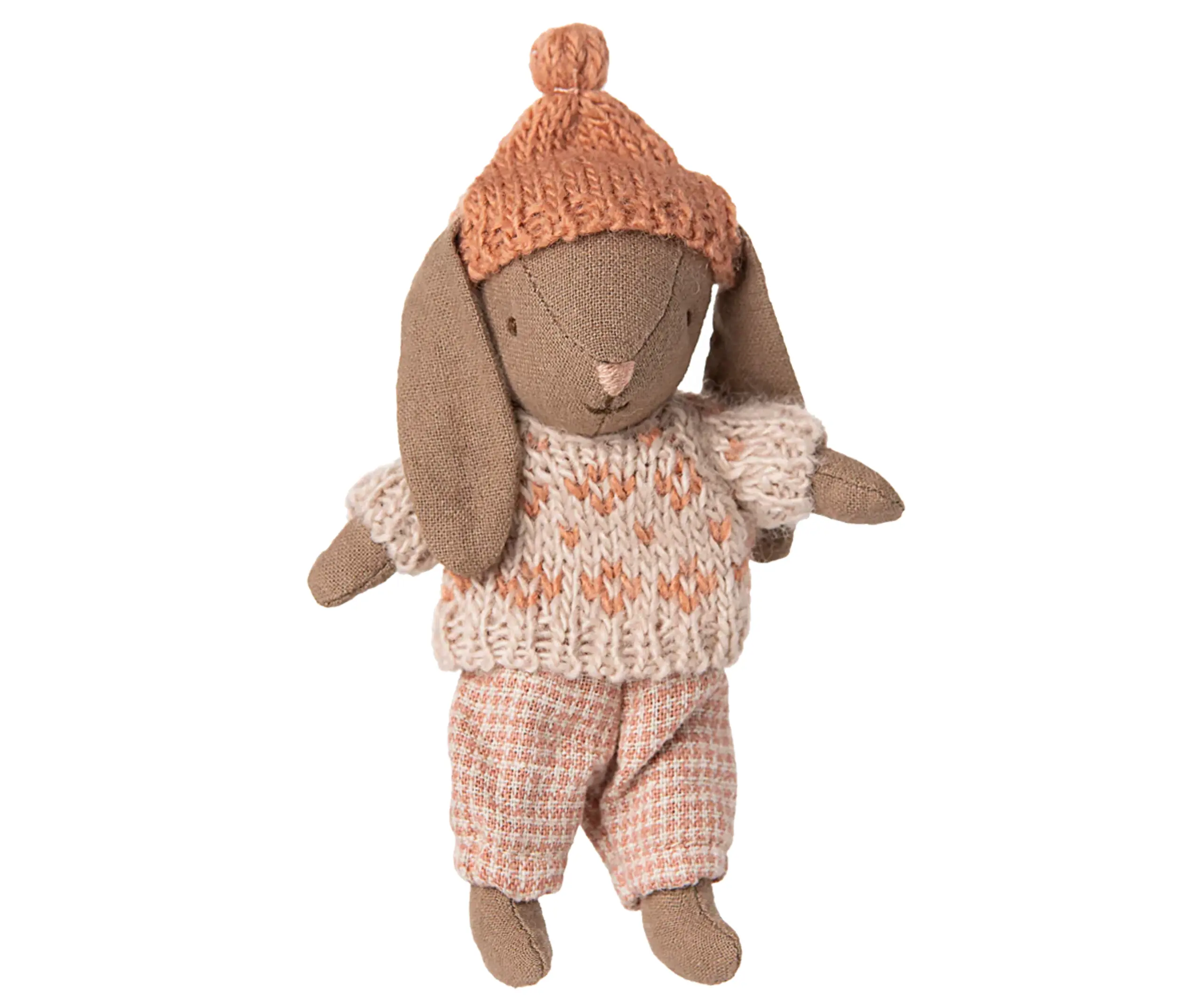 Maileg - Dukke - Winter Bunny - Micro - Brown Rose
