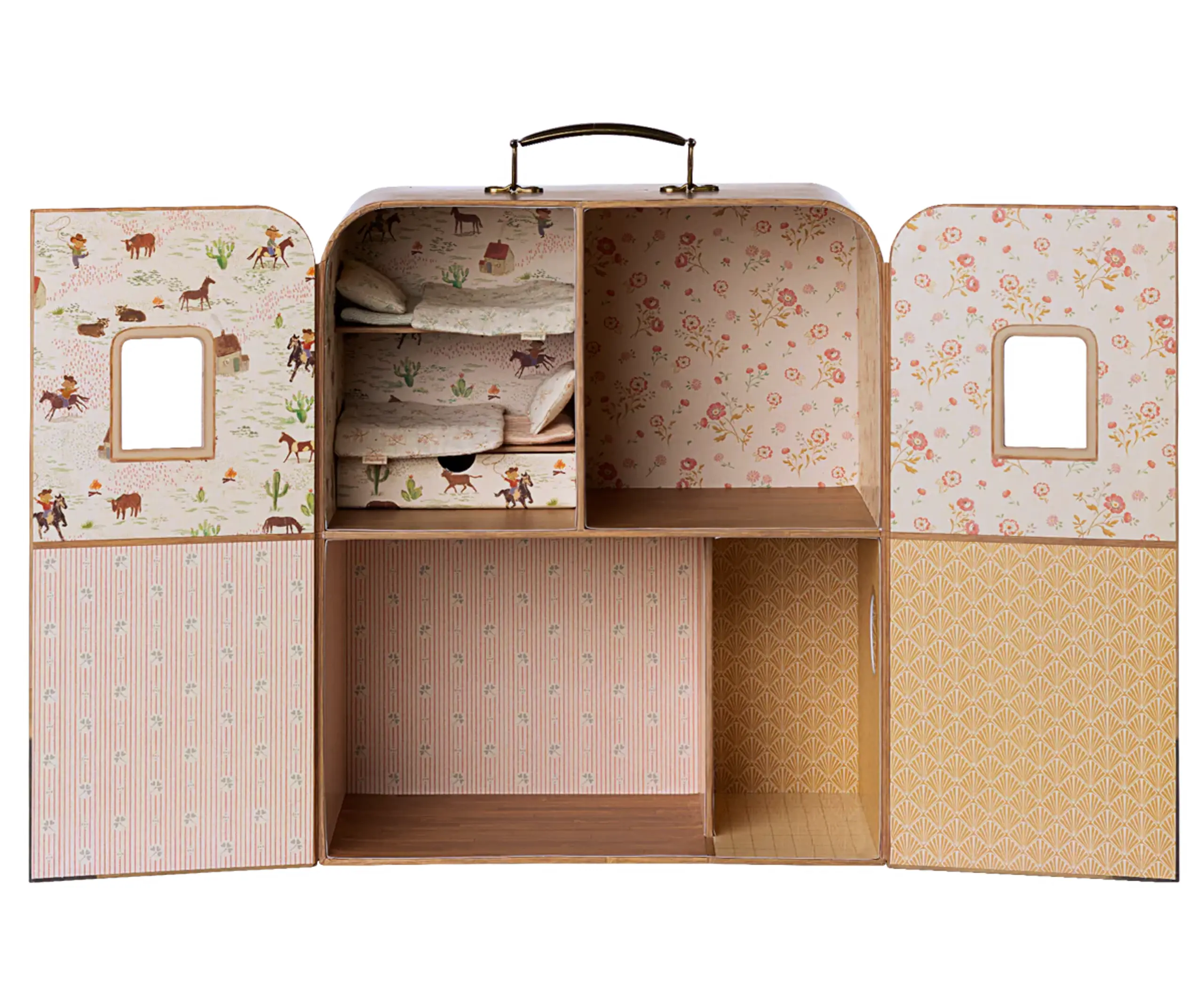 Maileg - Dukkehus - Suitcasa, Little Sister And Brother Mouse - SuitCasa