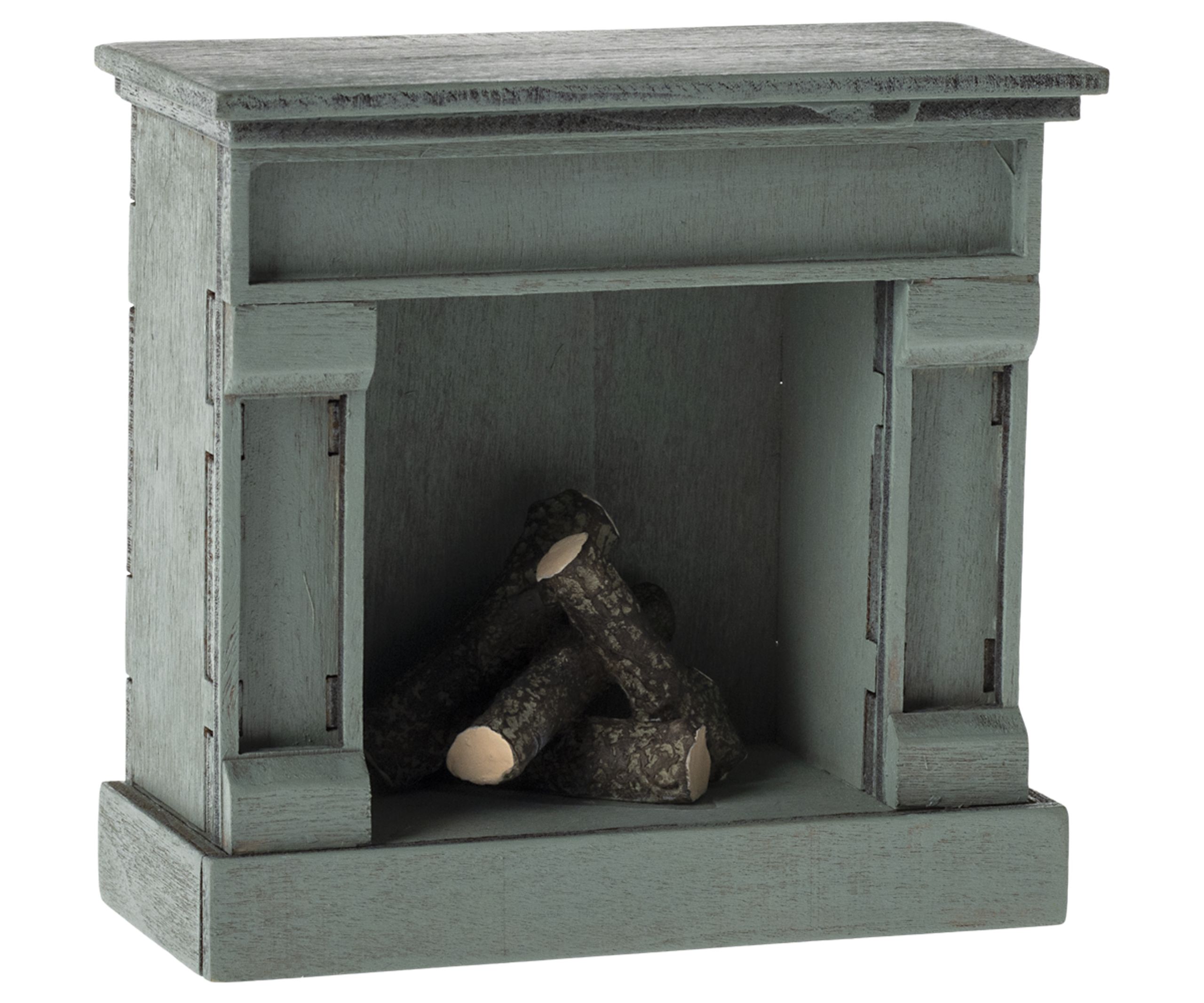 Maileg - Doll accessories - Fireplace, Mouse - Blue