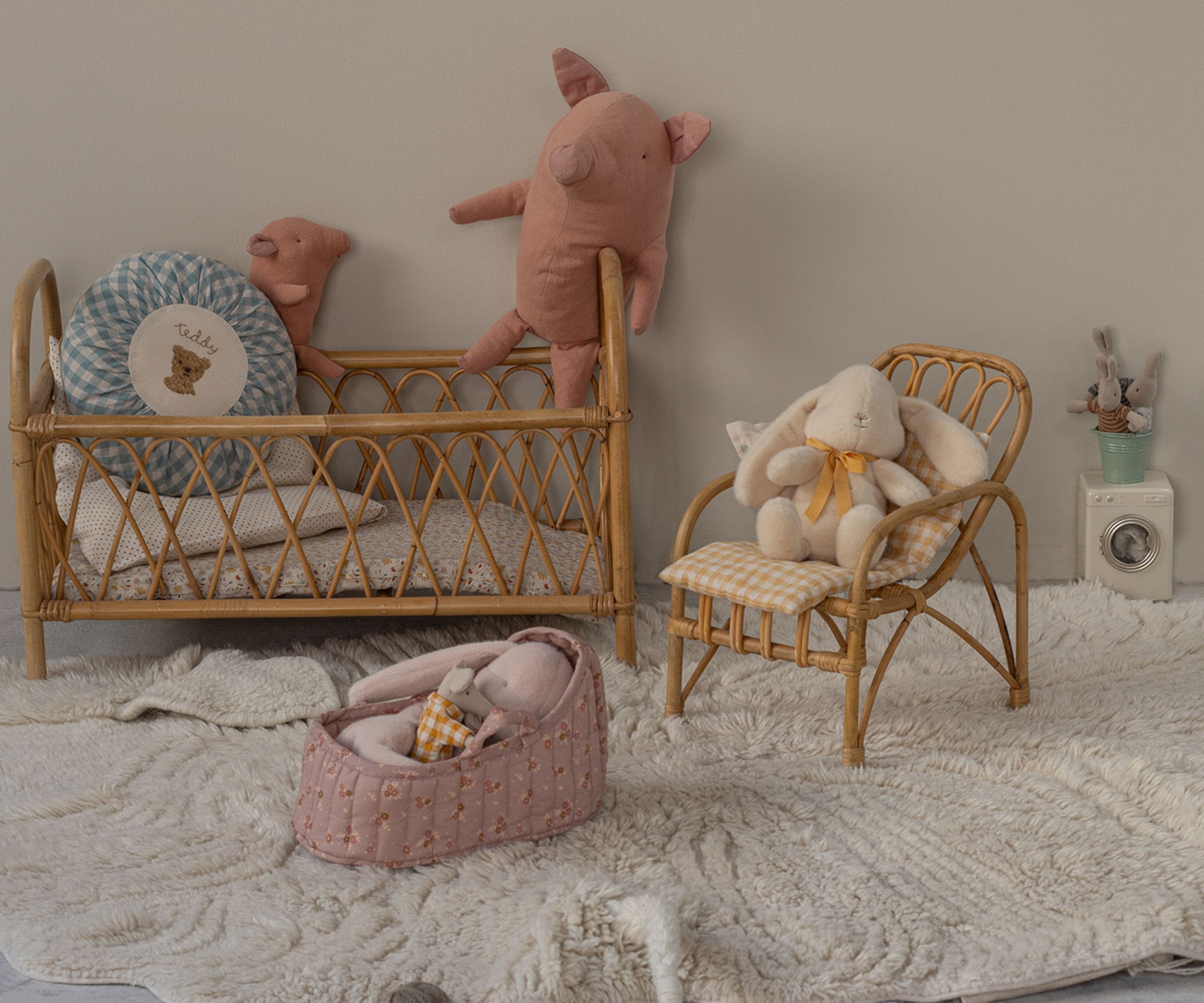 Maileg - Doll accessories - Carry Cot - Large - Blue