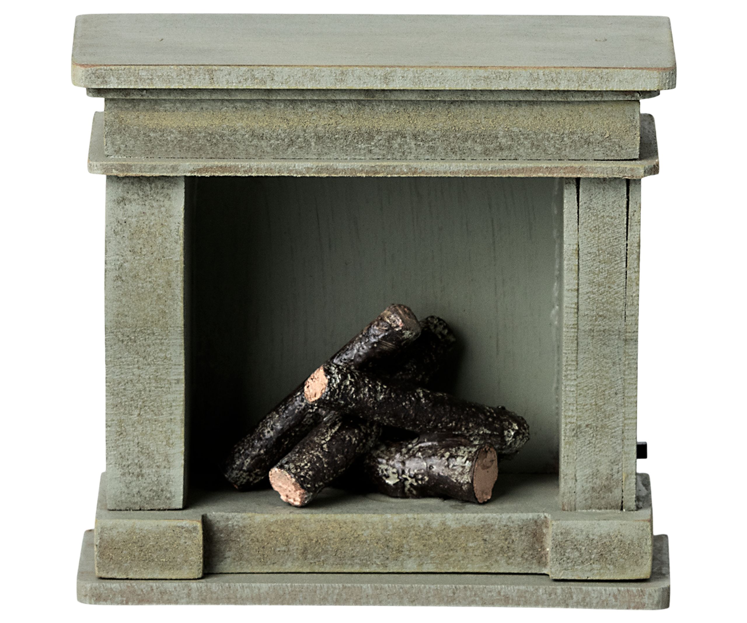 Maileg - Accesorios para muñecas - Miniature Fireplace - Green