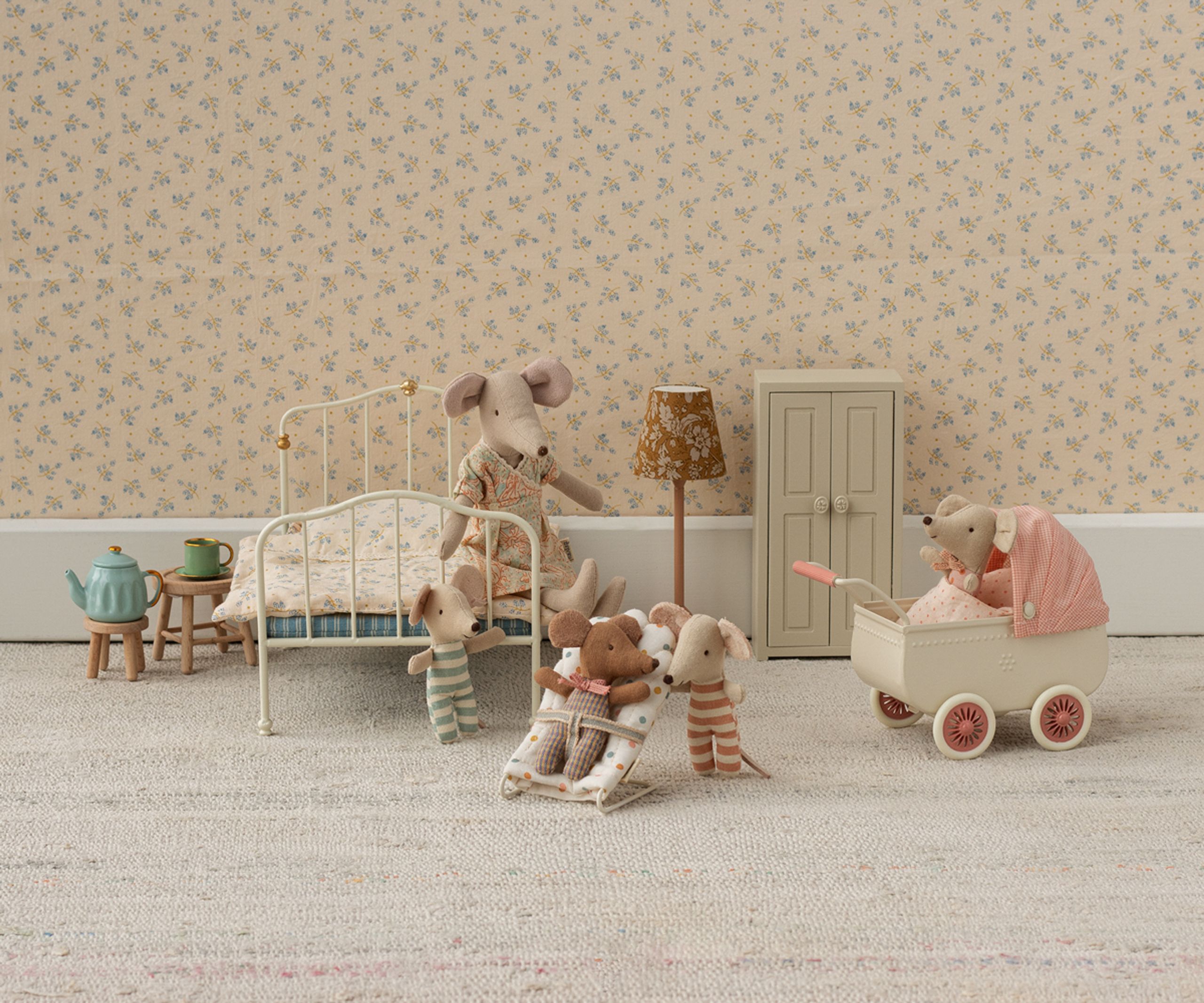 Maileg - Accessori per bambole - Pram - Mouse - Coral