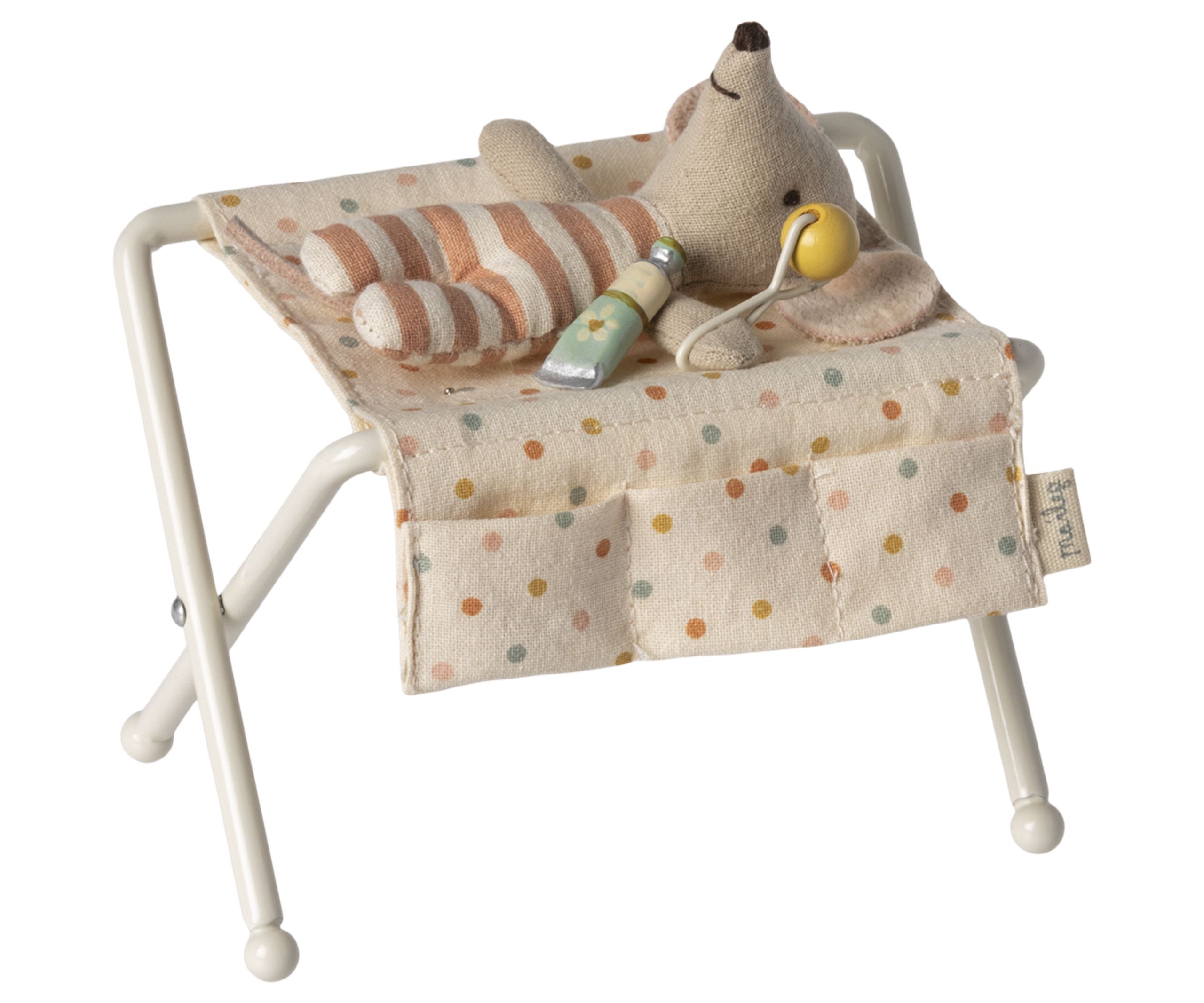 Maileg - Příslušenství pro panenky - Nursery Table, Baby Mouse - Off White - Off White