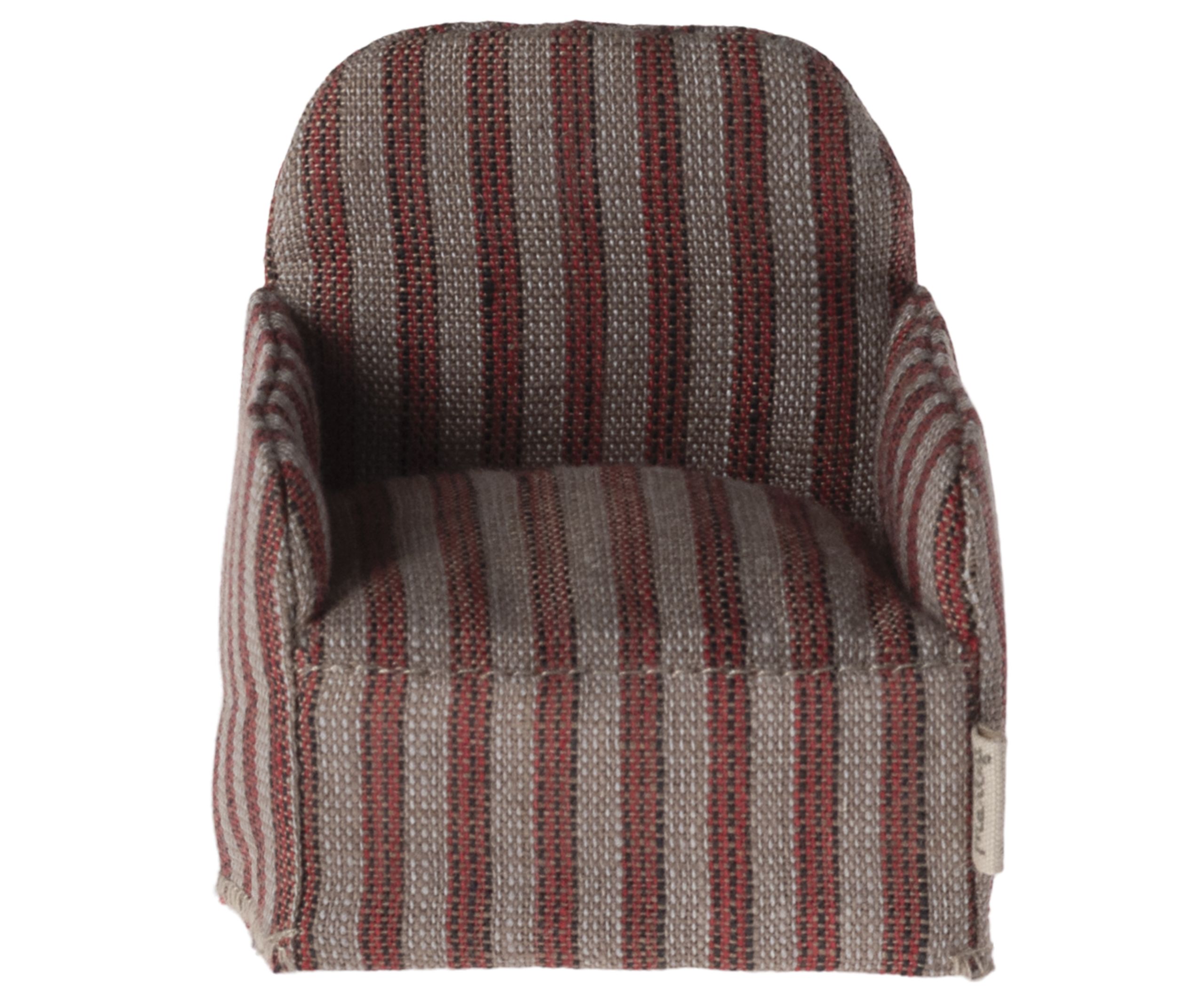 Maileg - Příslušenství pro panenky - Chair Stripe, Mouse - Red