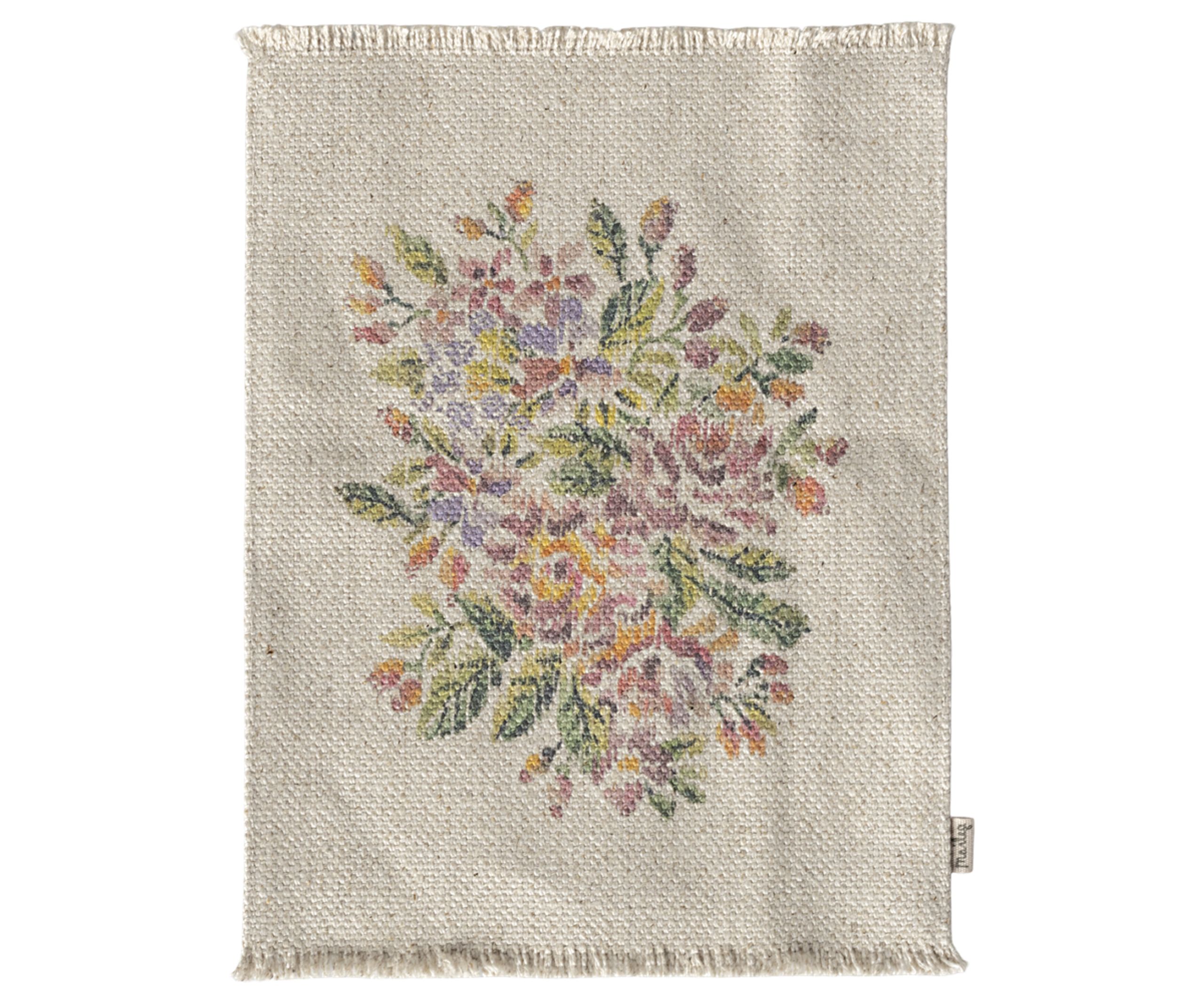 Maileg - Puppen-Zubehör - Rug, Flowers - Large