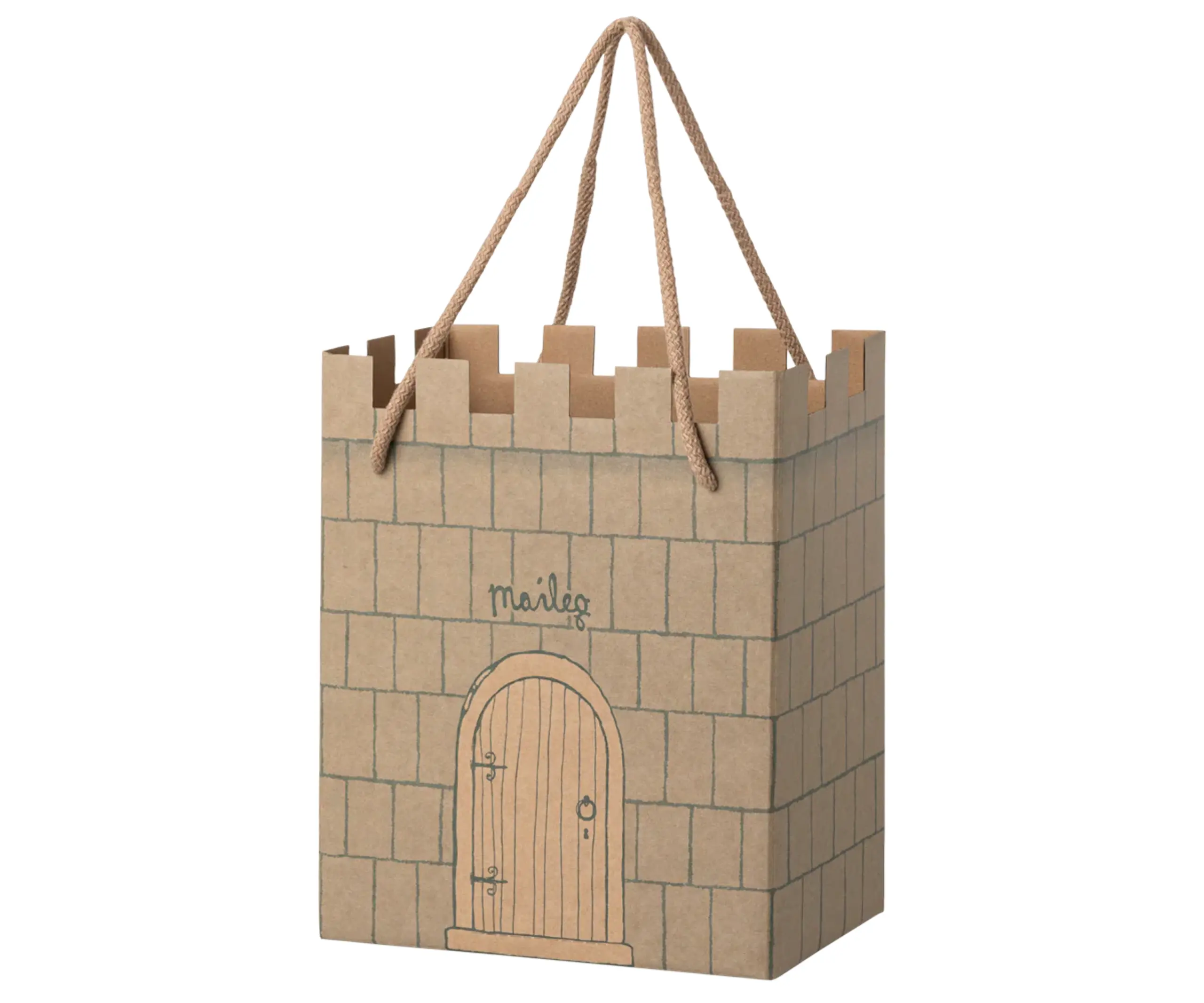 Maileg - Gift wrap - Paper Bag - Castle - Mint
