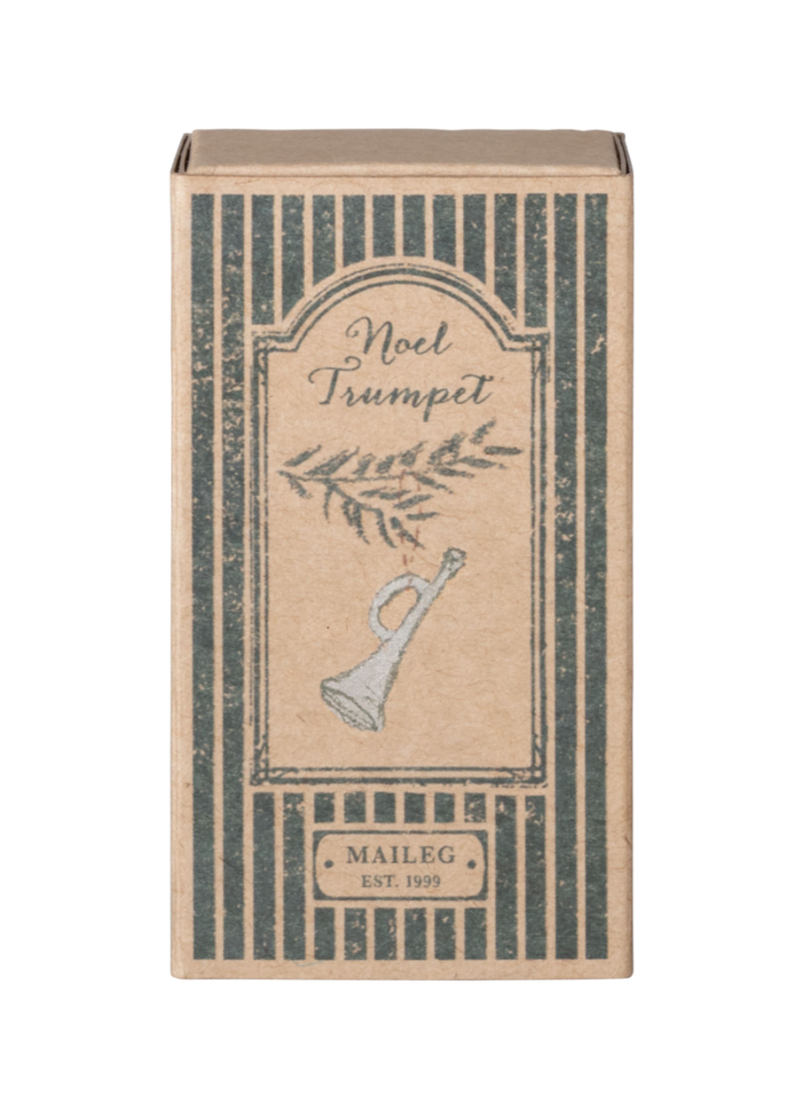 Maileg - Juletræspynt - Metal ornament - Trumpet - Silver