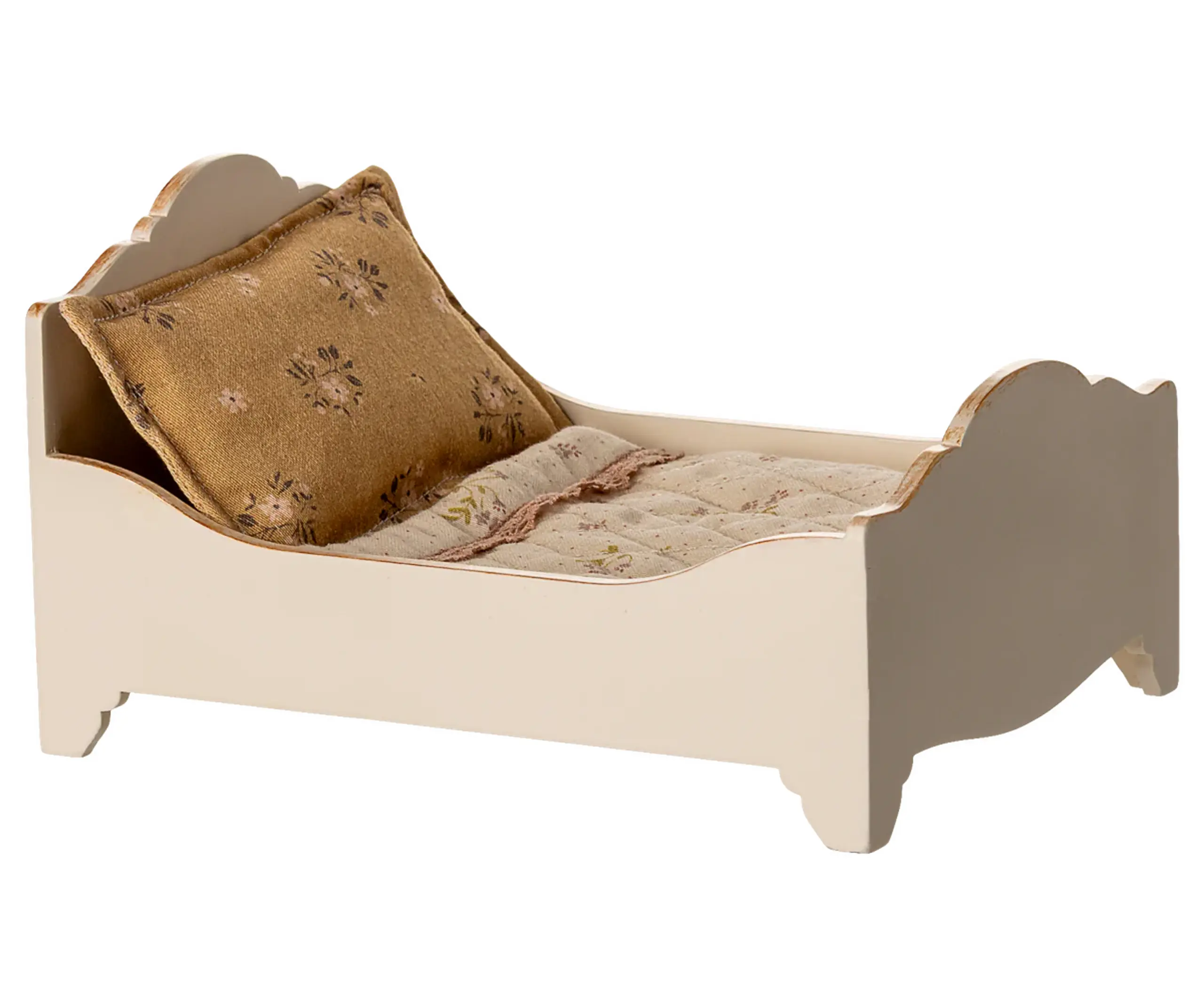 Maileg - Hračky - Bed Mouse - Off white