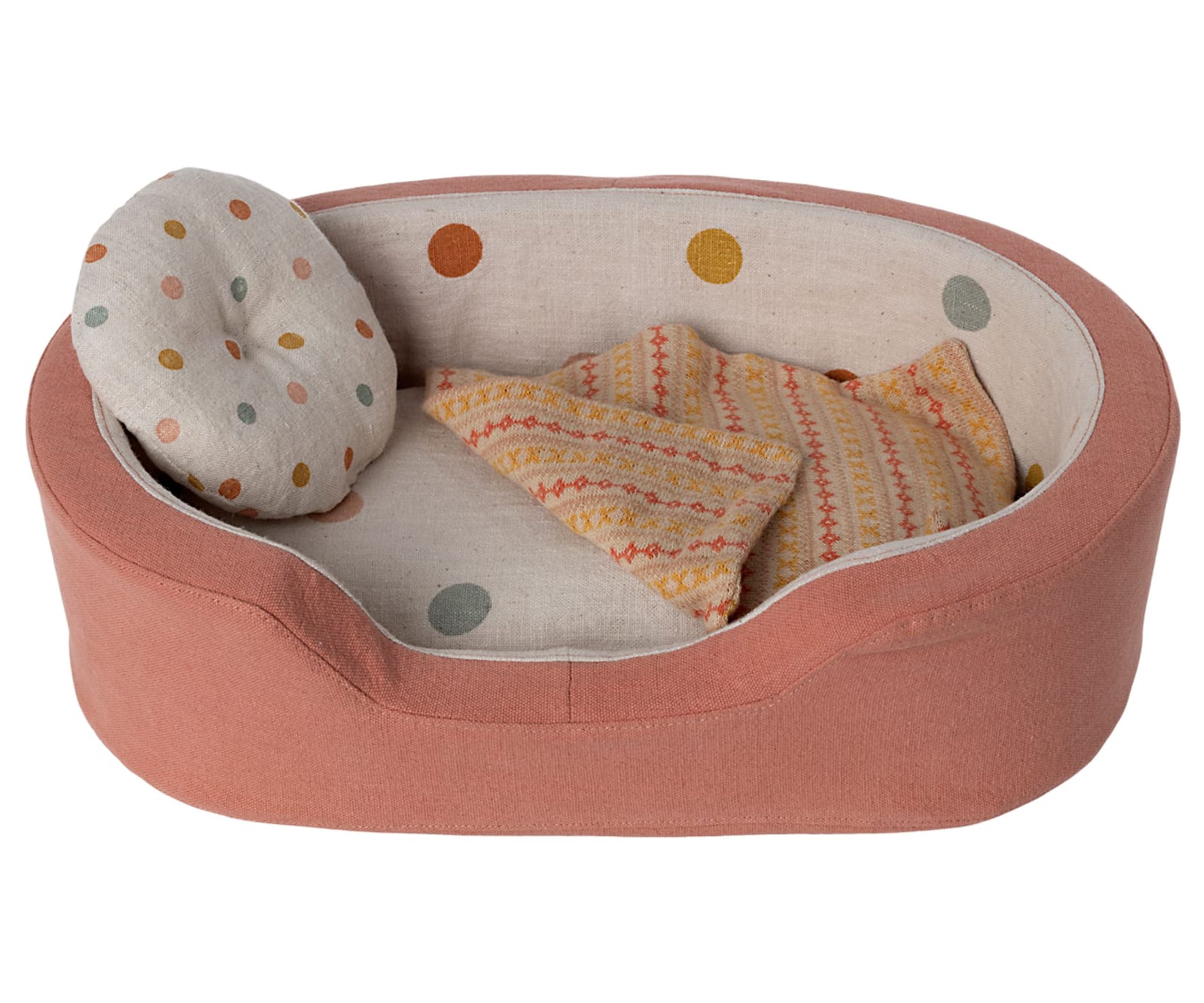 Maileg - Speelgoed - Cozy basket - Coral - Medium