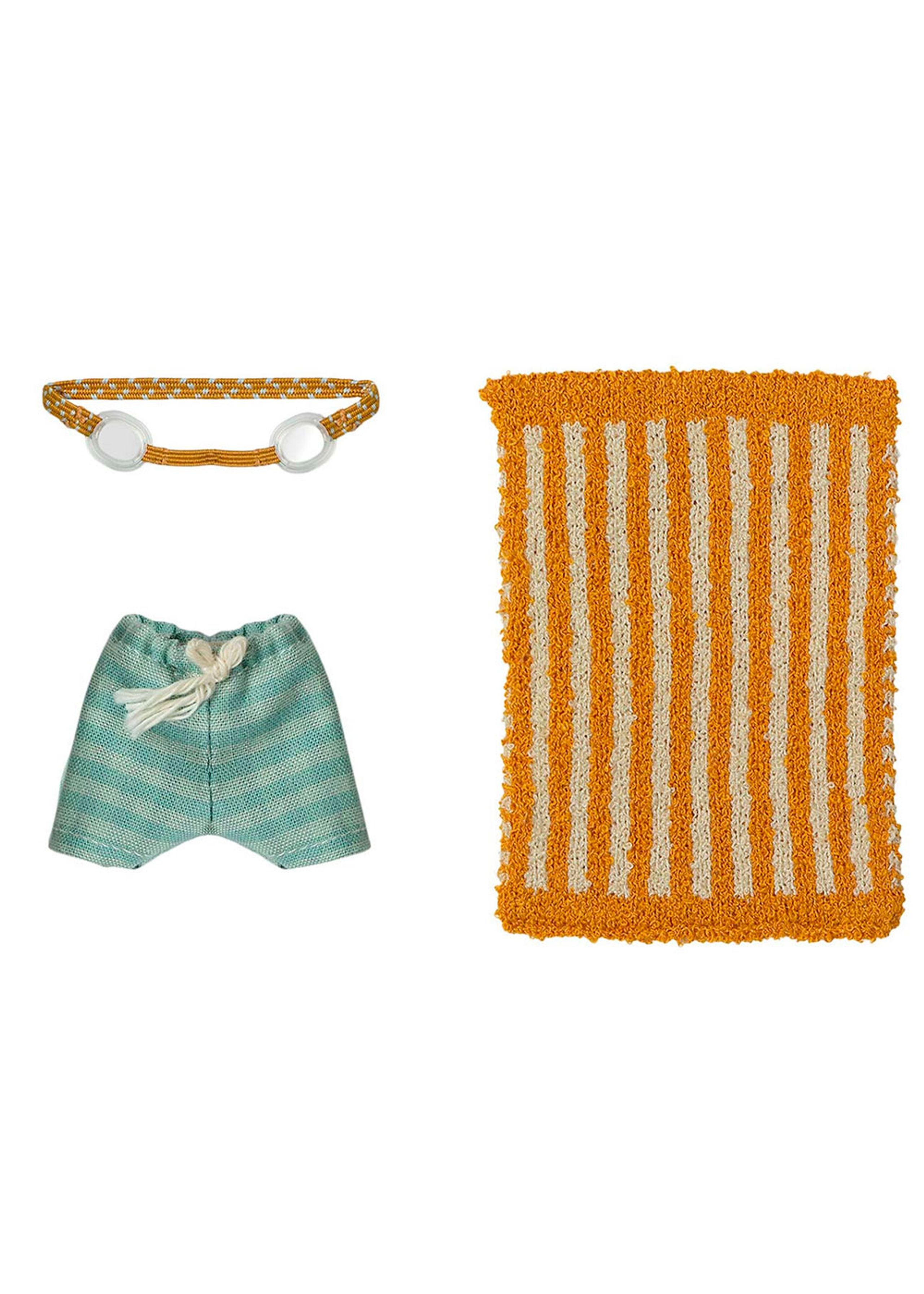 Maileg - Spielzeug - Strandsæt - Storebror mus - Blue/Brown/Grey/Sand/White