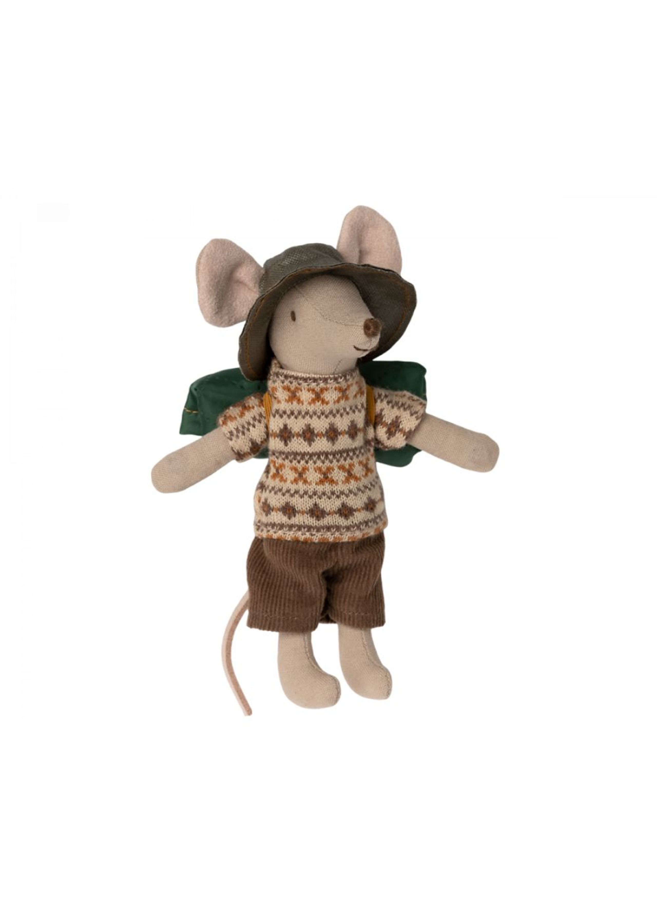Maileg - Toys - Hiking Mouse - Big Brother - Grey