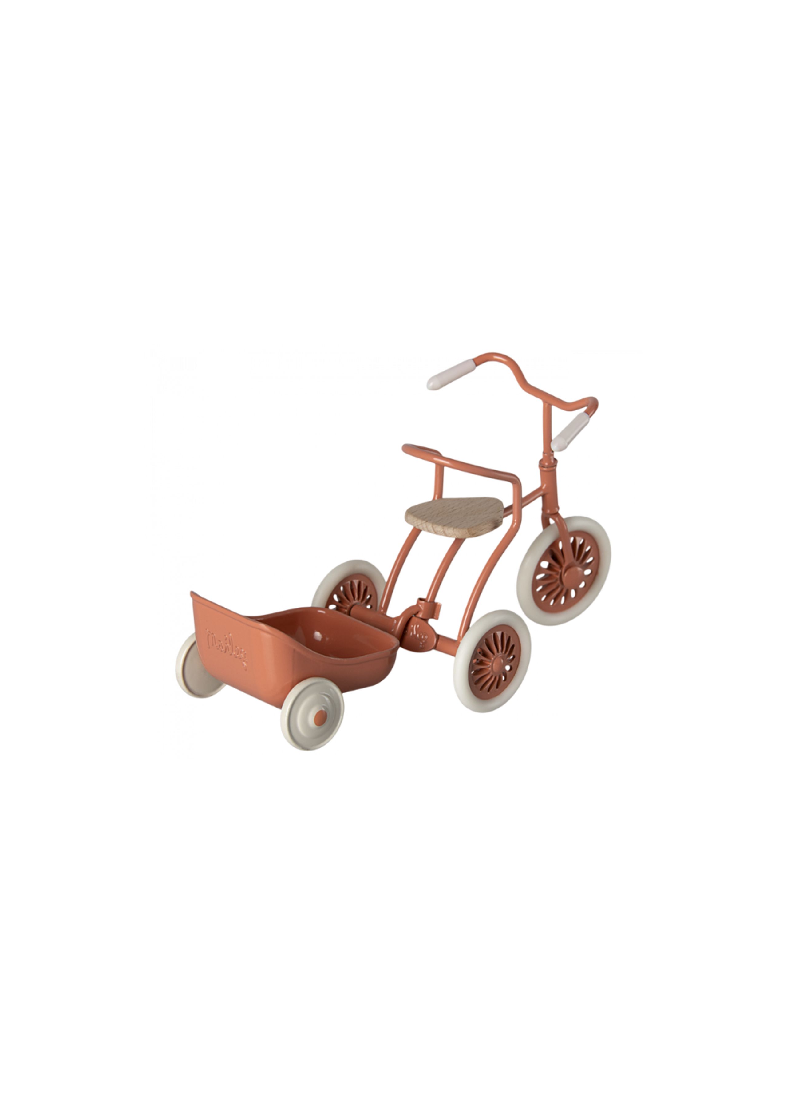 Maileg - Toys - Tricycle hanger - Mouse - Coral