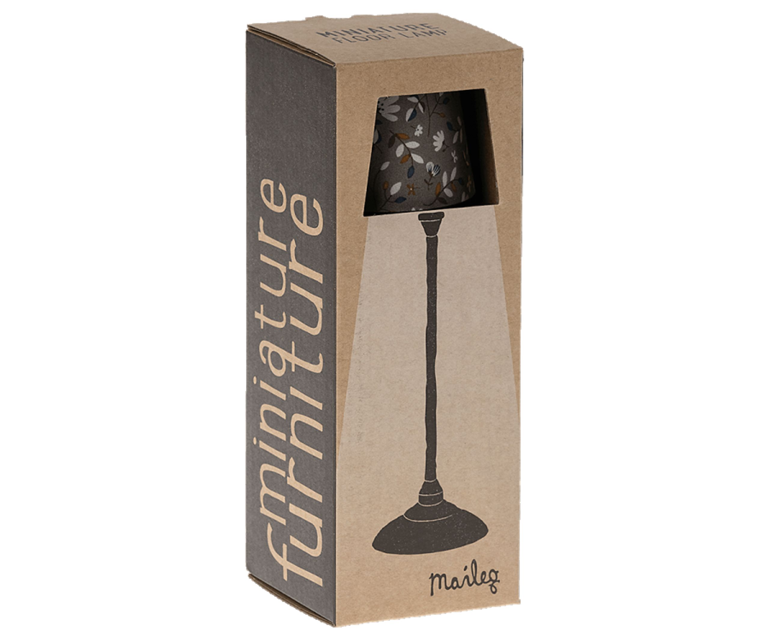 Maileg - Doll accessories - Miniature floor lamp - Anthracite - Antracit