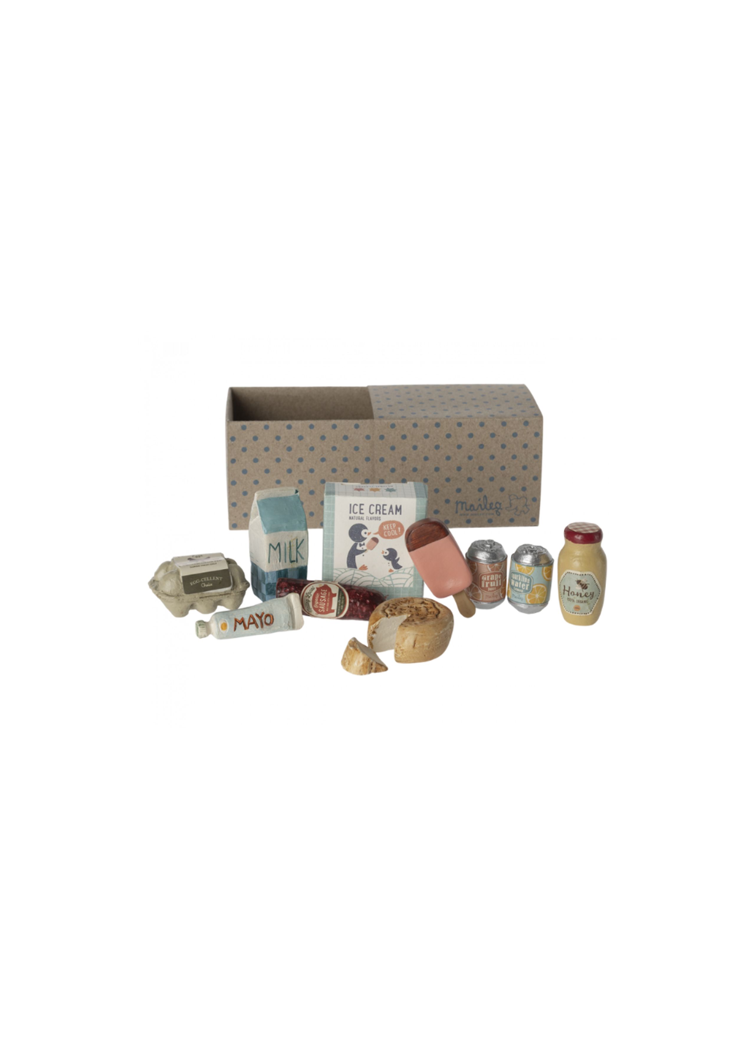 Maileg - Zabawki - Miniature grocery box - Multi