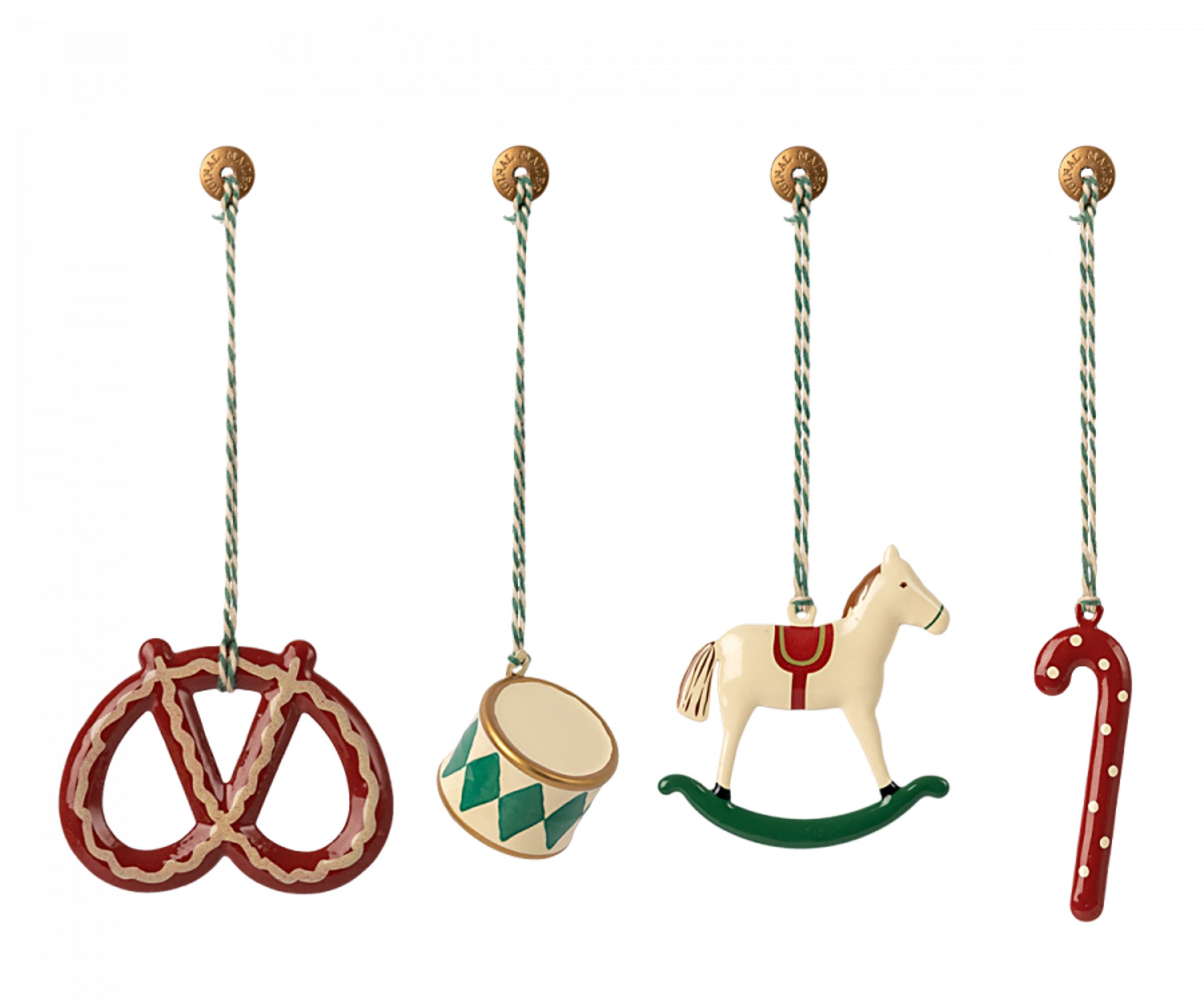 Maileg - Závesné objekty - Metal ornament set - Peter`s Christmas - Set of 4