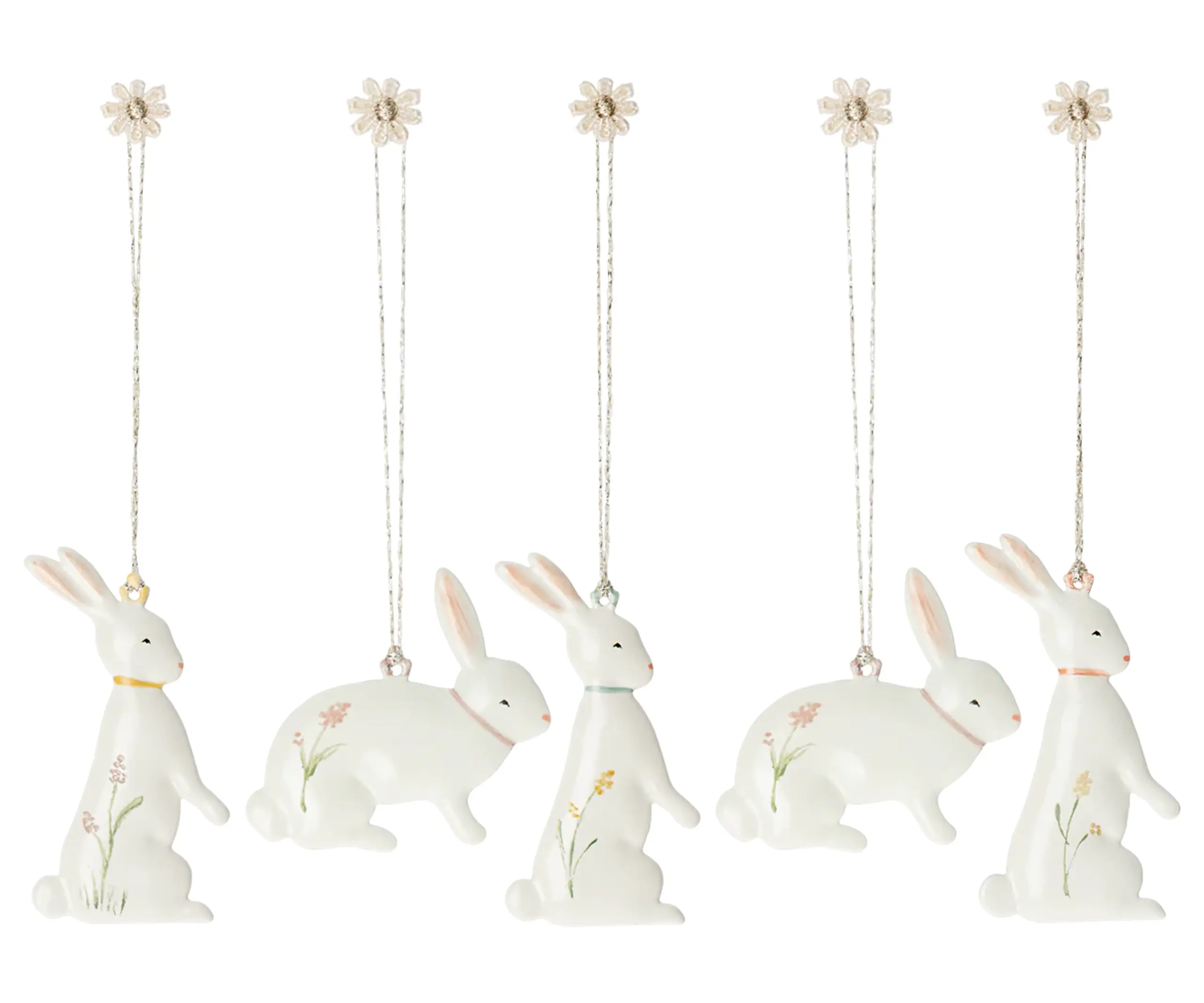 Maileg - Suspensión - Easter bunny ornaments, 5 pcs - Kanin